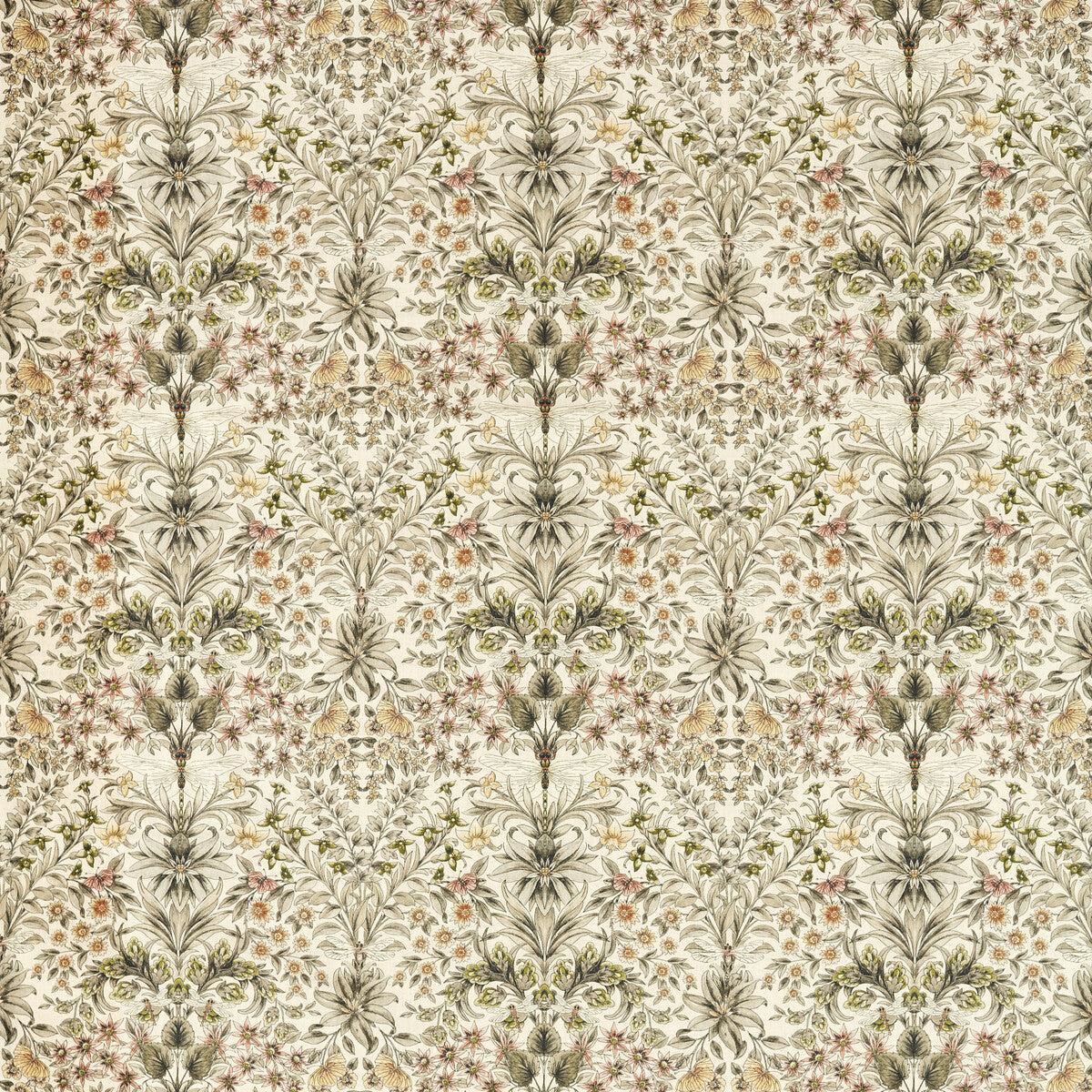 Mirabell fabric in natural blush color - pattern number F1737/02.CAC.0 - by Clarke And Clarke in the Clarke &amp; Clarke Secret Garden collection