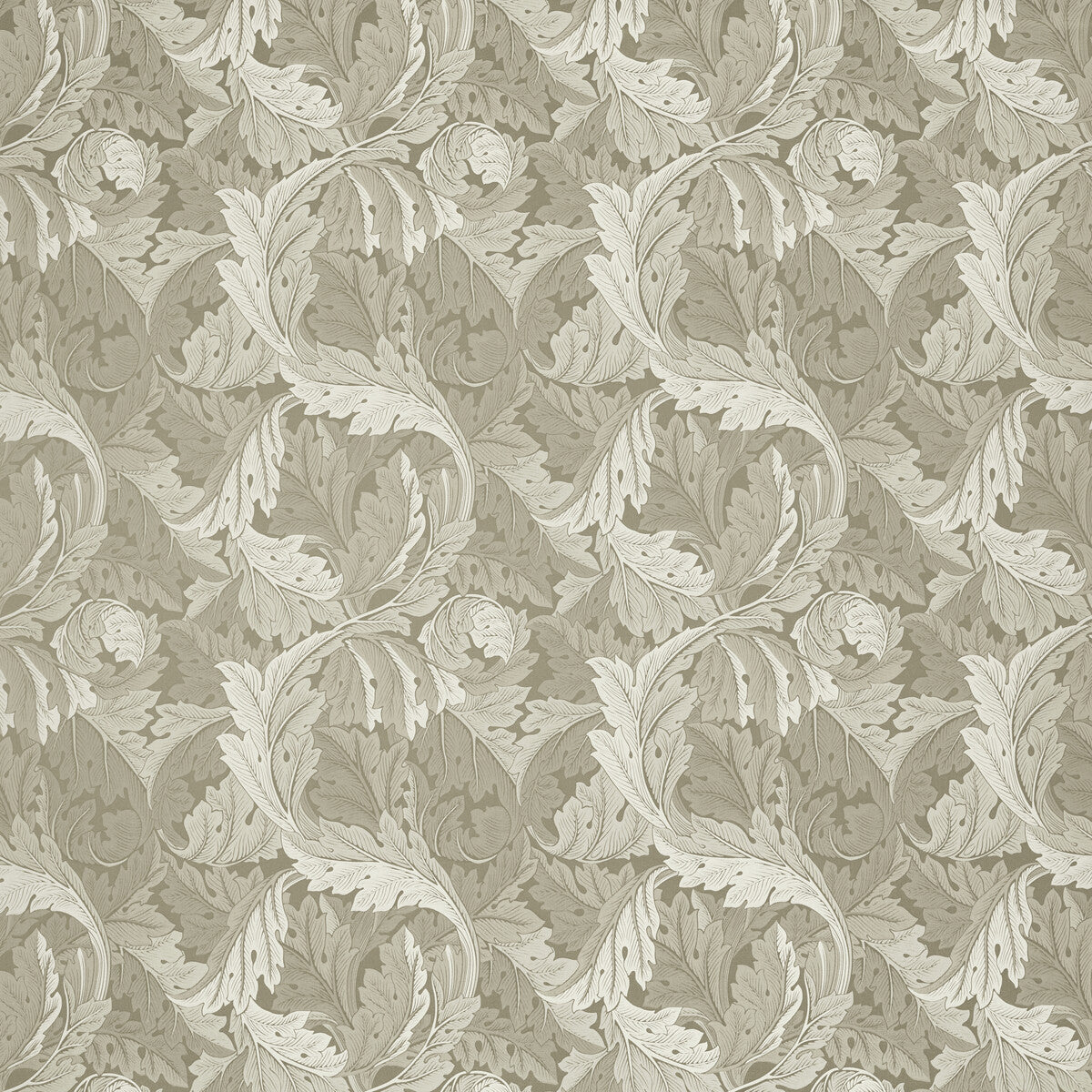 Acanthus Jacquard fabric in natural color - pattern number F1740/04.CAC.0 - by Clarke And Clarke in the Clarke &amp; Clarke William Morris Weaves collection