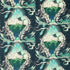 Highlandia Velvet fabric in marine color - pattern number F1752/01.CAC.0 - by Clarke And Clarke in the Mythica By Emma J Shipley For C&C collection