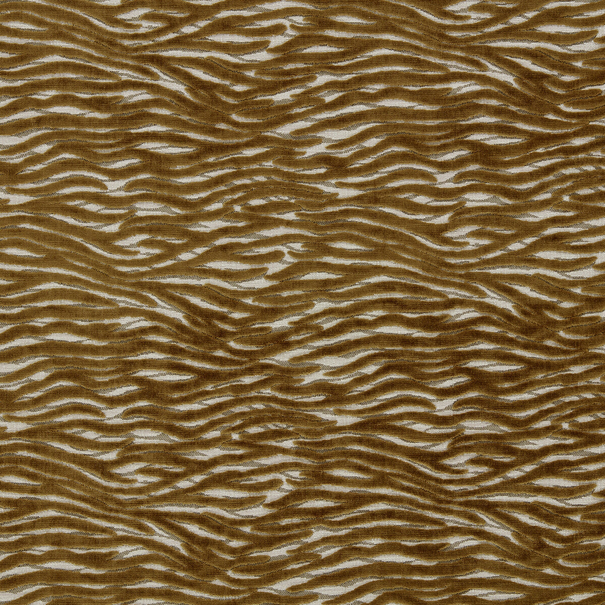 Wildstripe fabric in bronze color - pattern number F1762/01.CAC.0 - by Clarke And Clarke in the Mythica By Emma J Shipley For C&amp;C collection