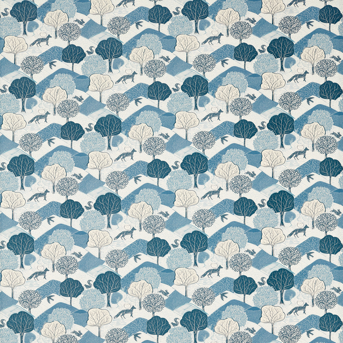Kielder fabric in Midnight color - pattern number F1783/01.CAC.0 - by Clarke And Clarke in the Montage II collection