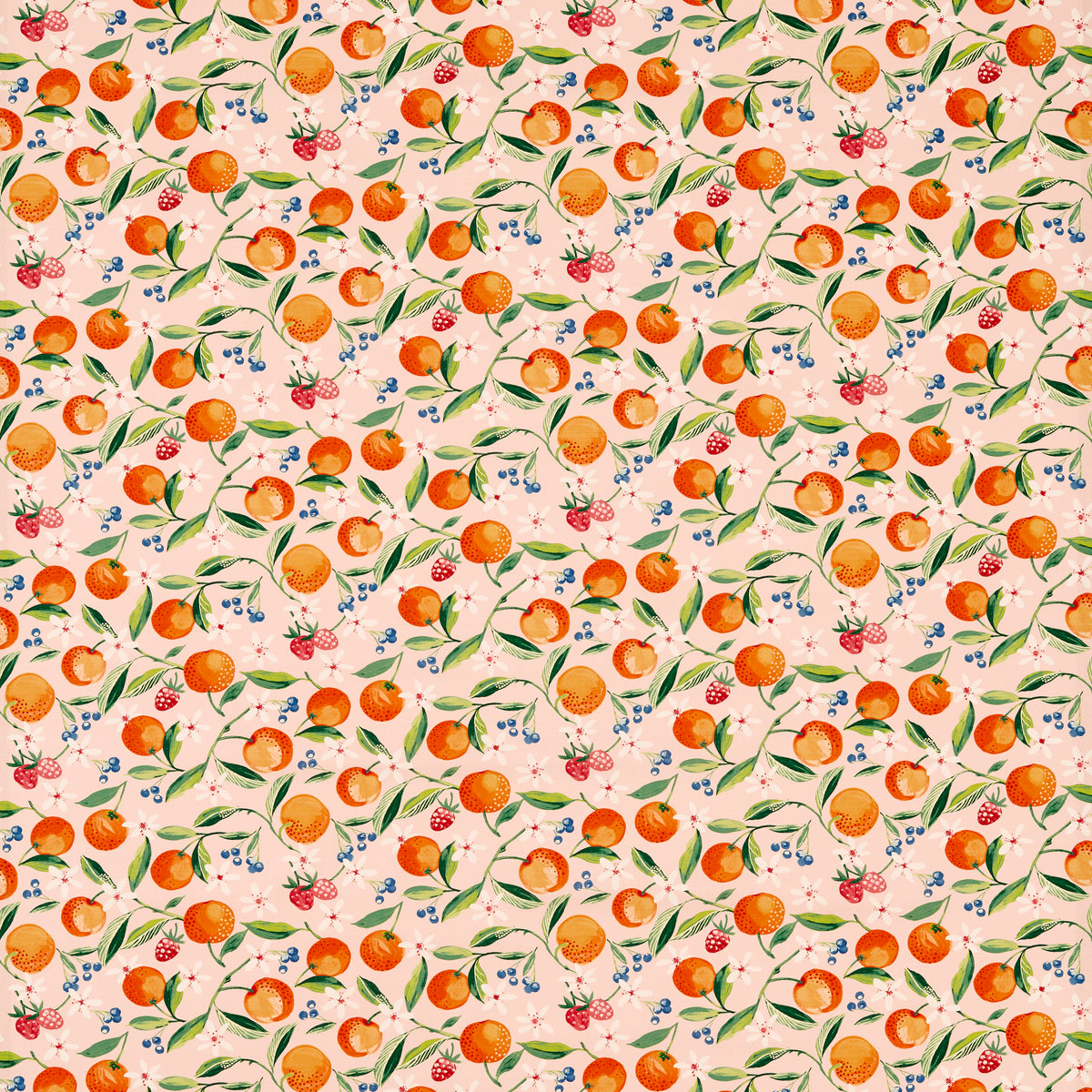 Orange Blossom fabric in Blush color - pattern number F1784/01.CAC.0 - by Clarke And Clarke in the Montage II collection