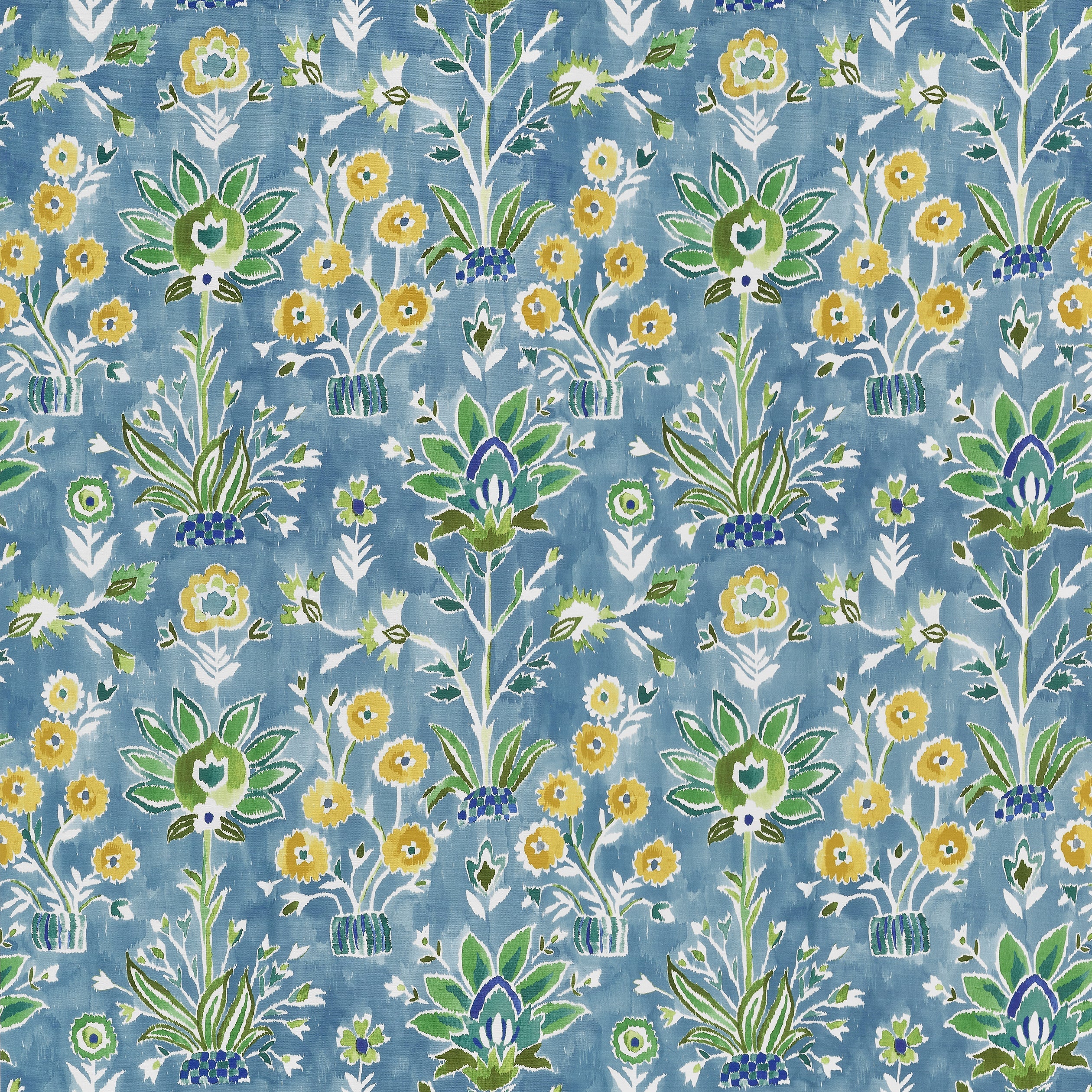 Lilia Print fabric in sky color - pattern number F711116 - by Thibaut in the Acadia collection
