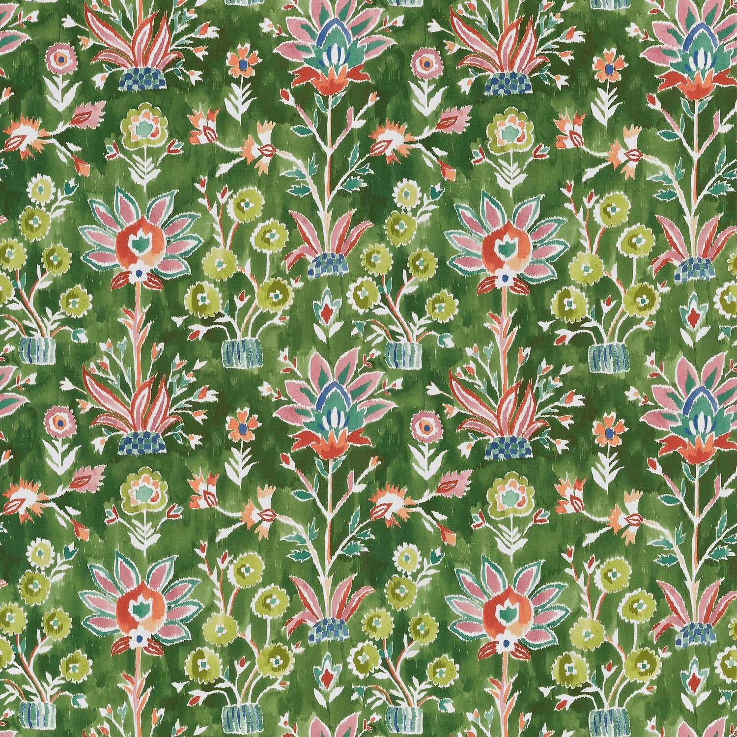 Lilia Print fabric in kelly color - pattern number F711118 - by Thibaut in the Acadia collection
