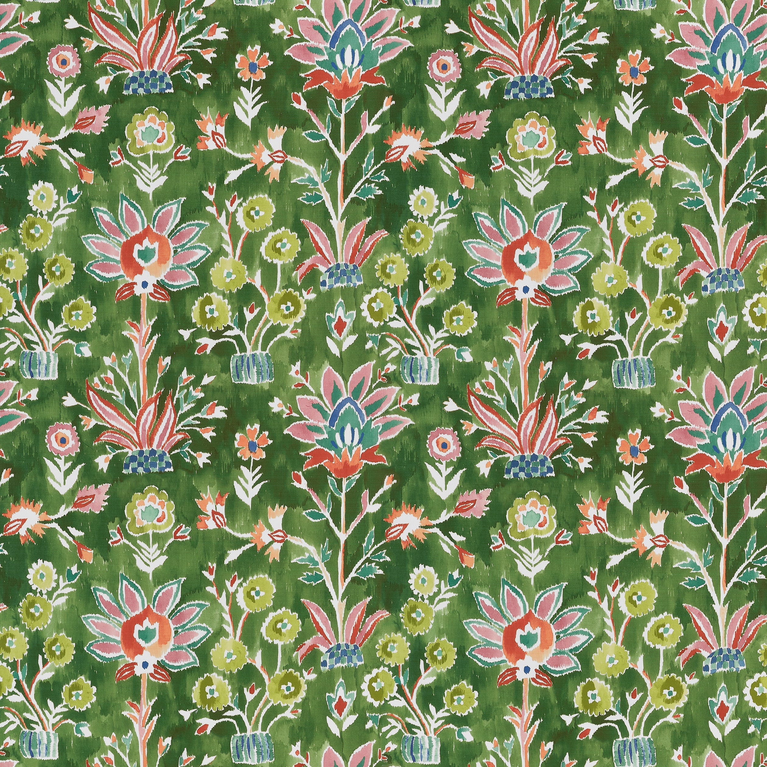 Lilia Print fabric in kelly color - pattern number F711118 - by Thibaut in the Acadia collection