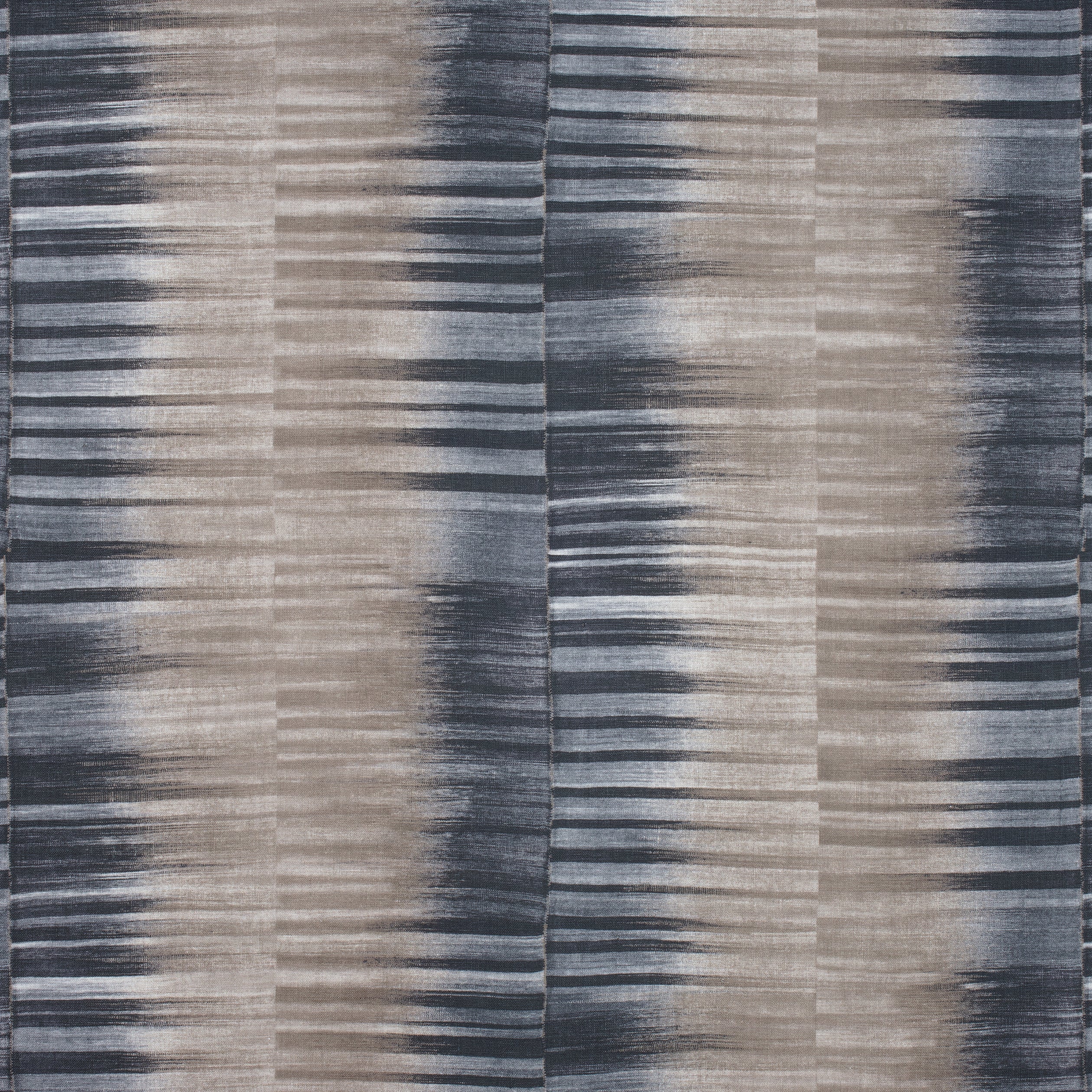 Mekong Stripe fabric in charcoal and taupe color - pattern number F910089 - by Thibaut in the Tropics collection