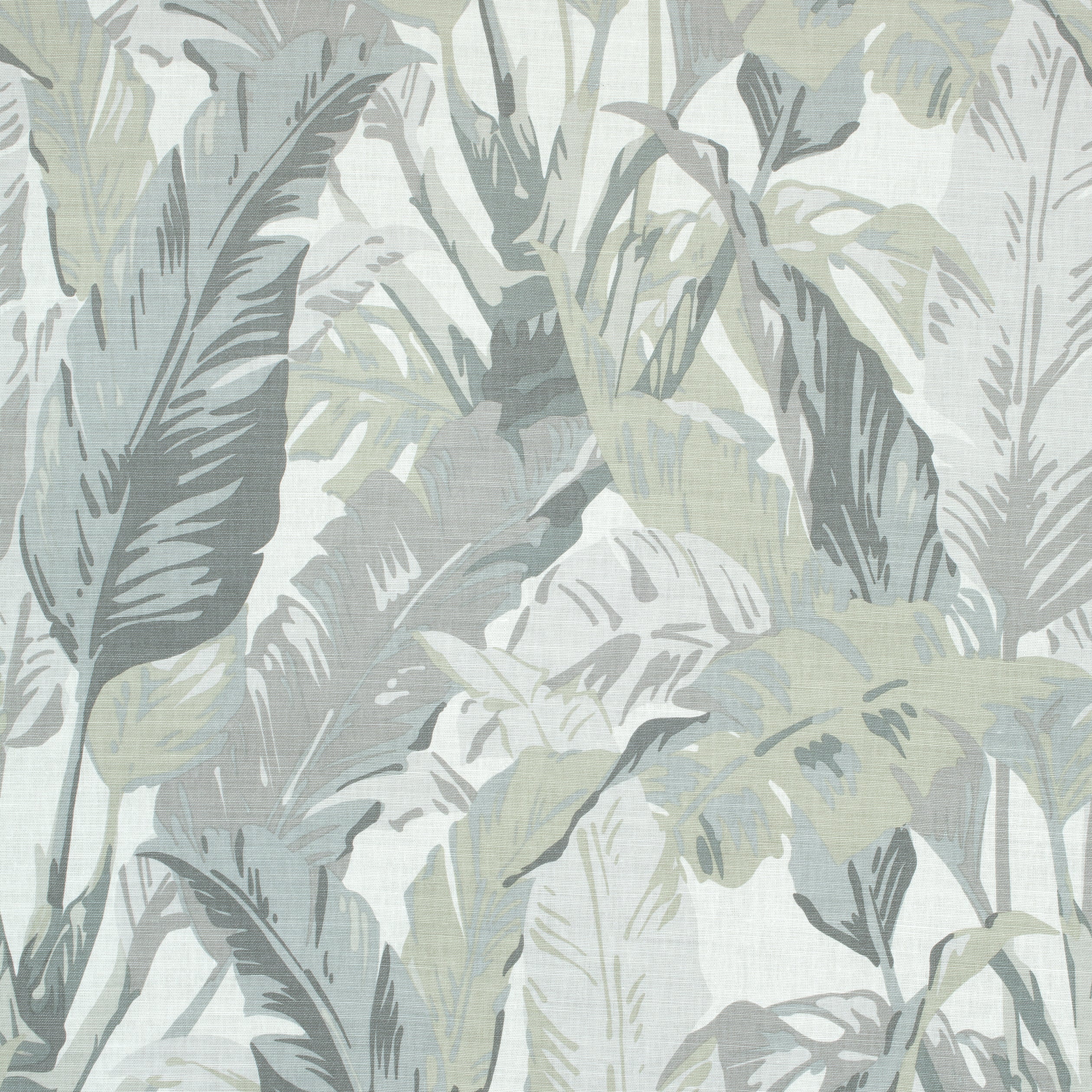 Travelers Palm fabric in grey color - pattern number F910129 - by Thibaut in the Tropics collection