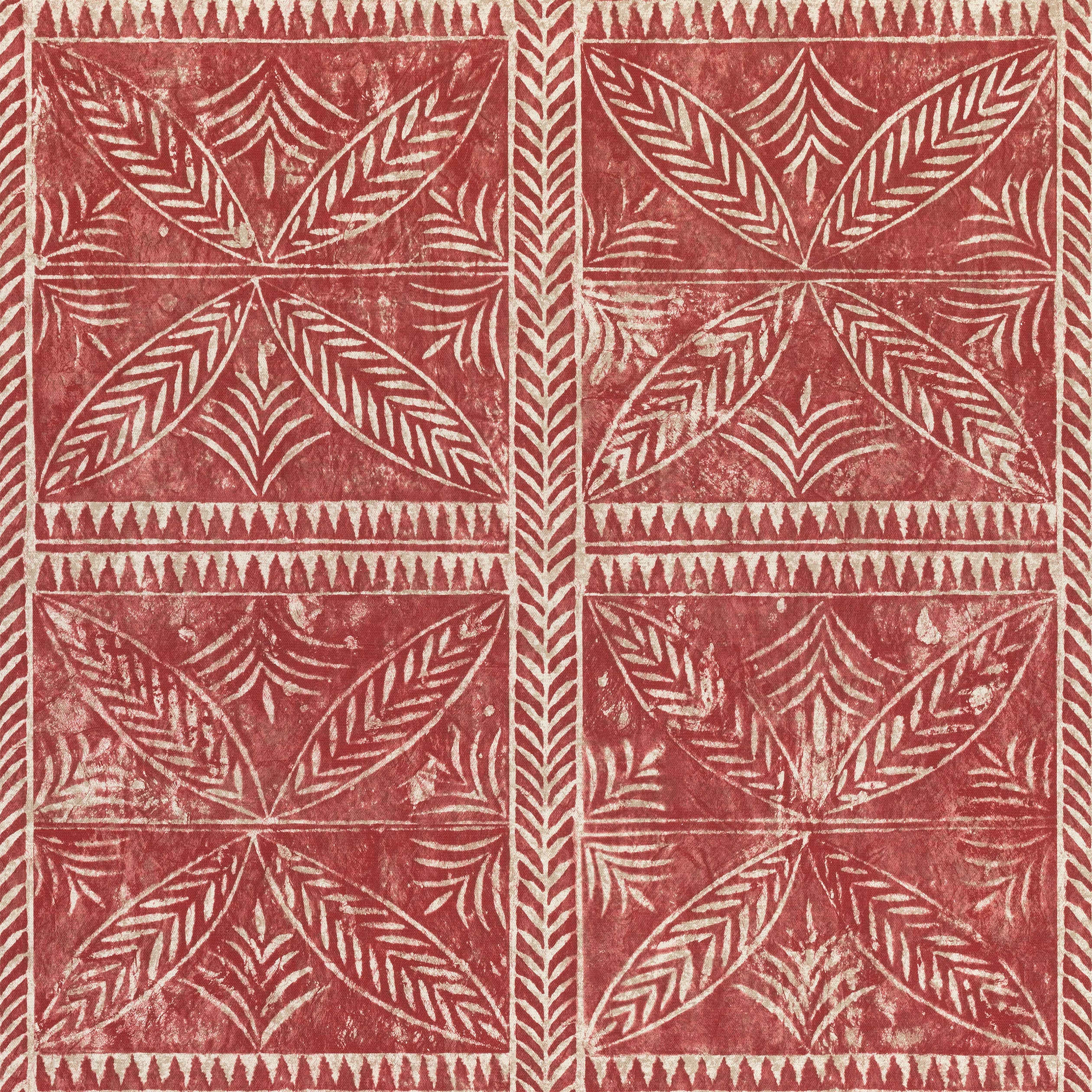 Timbuktu fabric in red color - pattern number F910257 - by Thibaut in the Colony collection