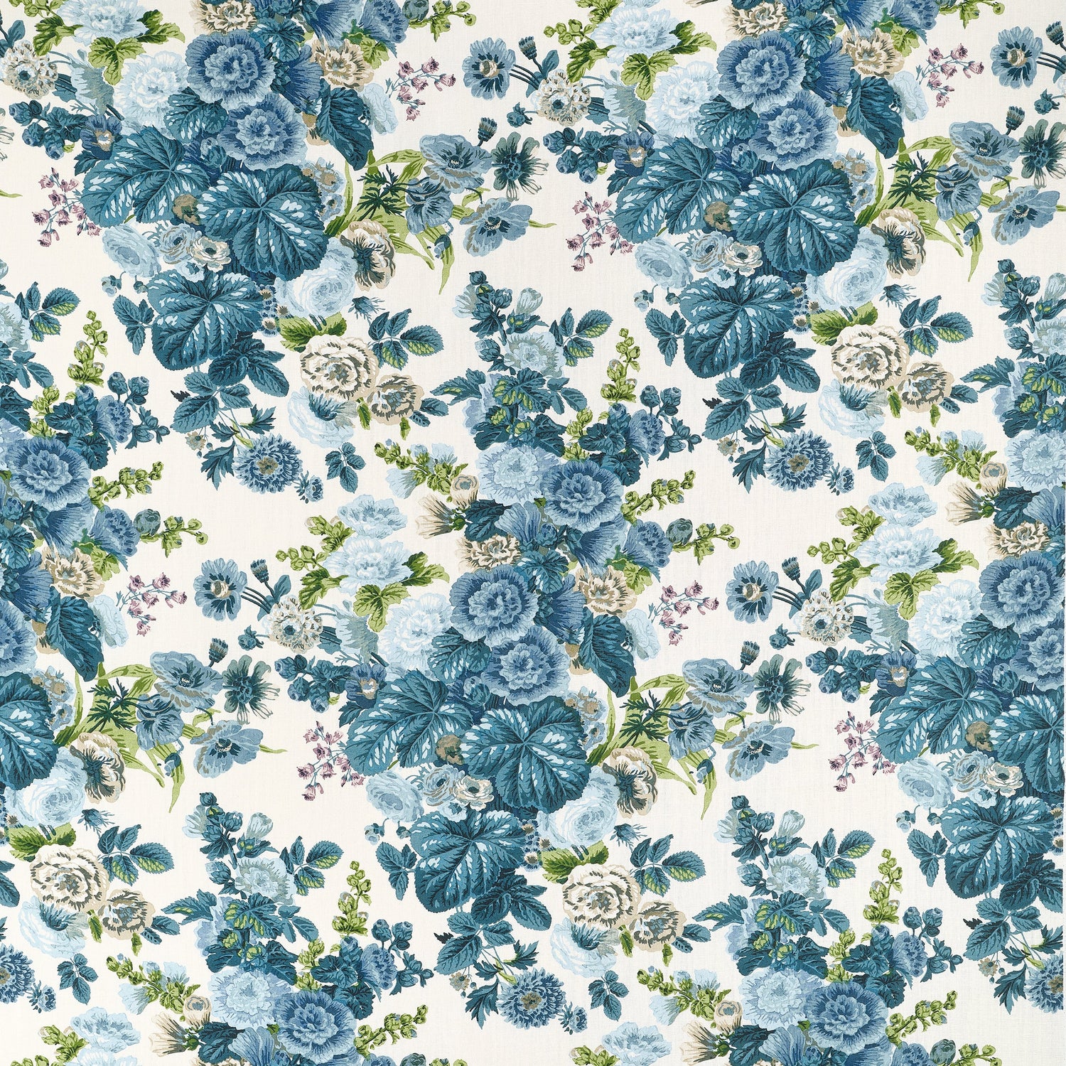 Hidcote fabric in lavender and blues color - pattern number F910512 - by Thibaut in the Boxwood collection