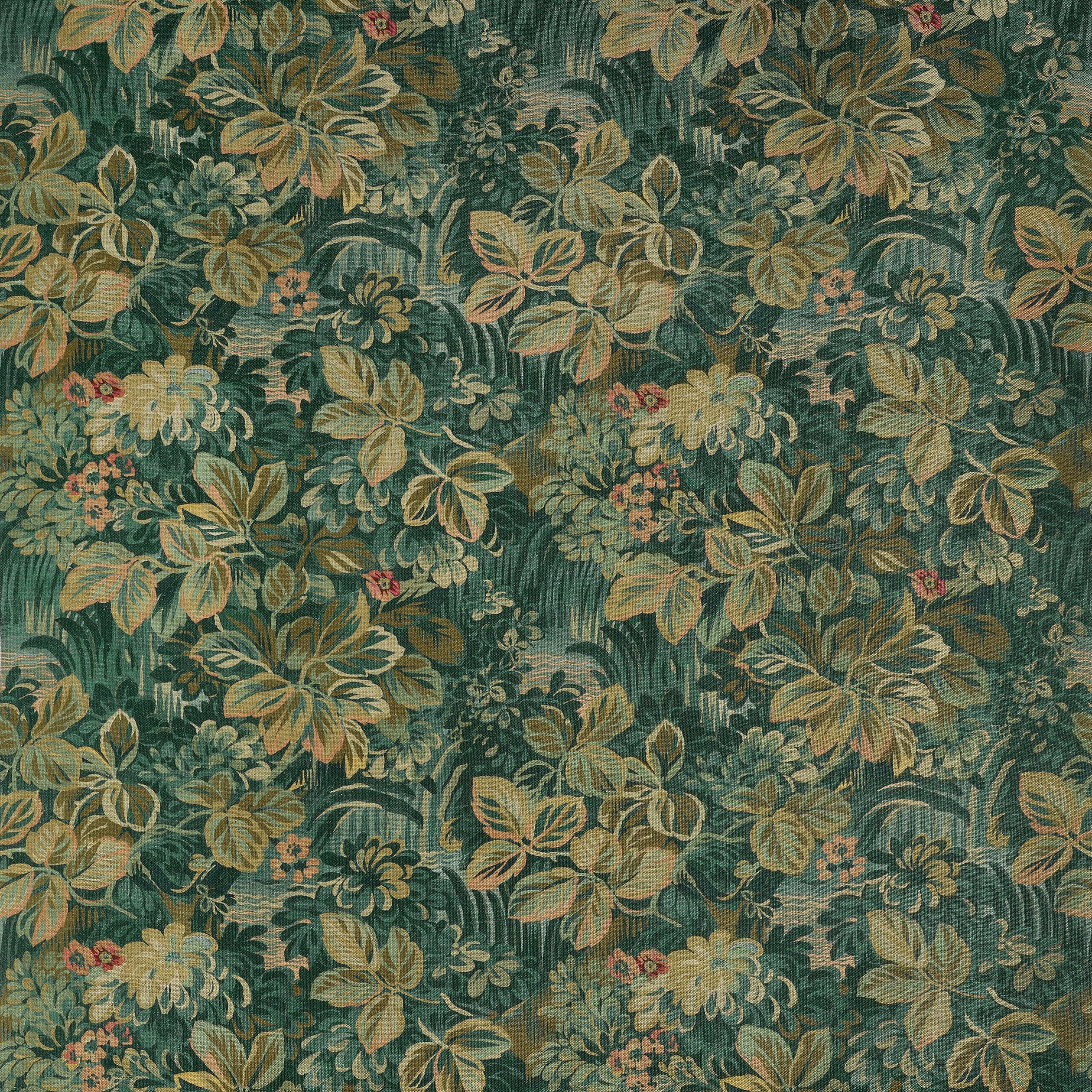 Night Garden fabric in peacock color - pattern number F910530 - by Thibaut in the Boxwood collection