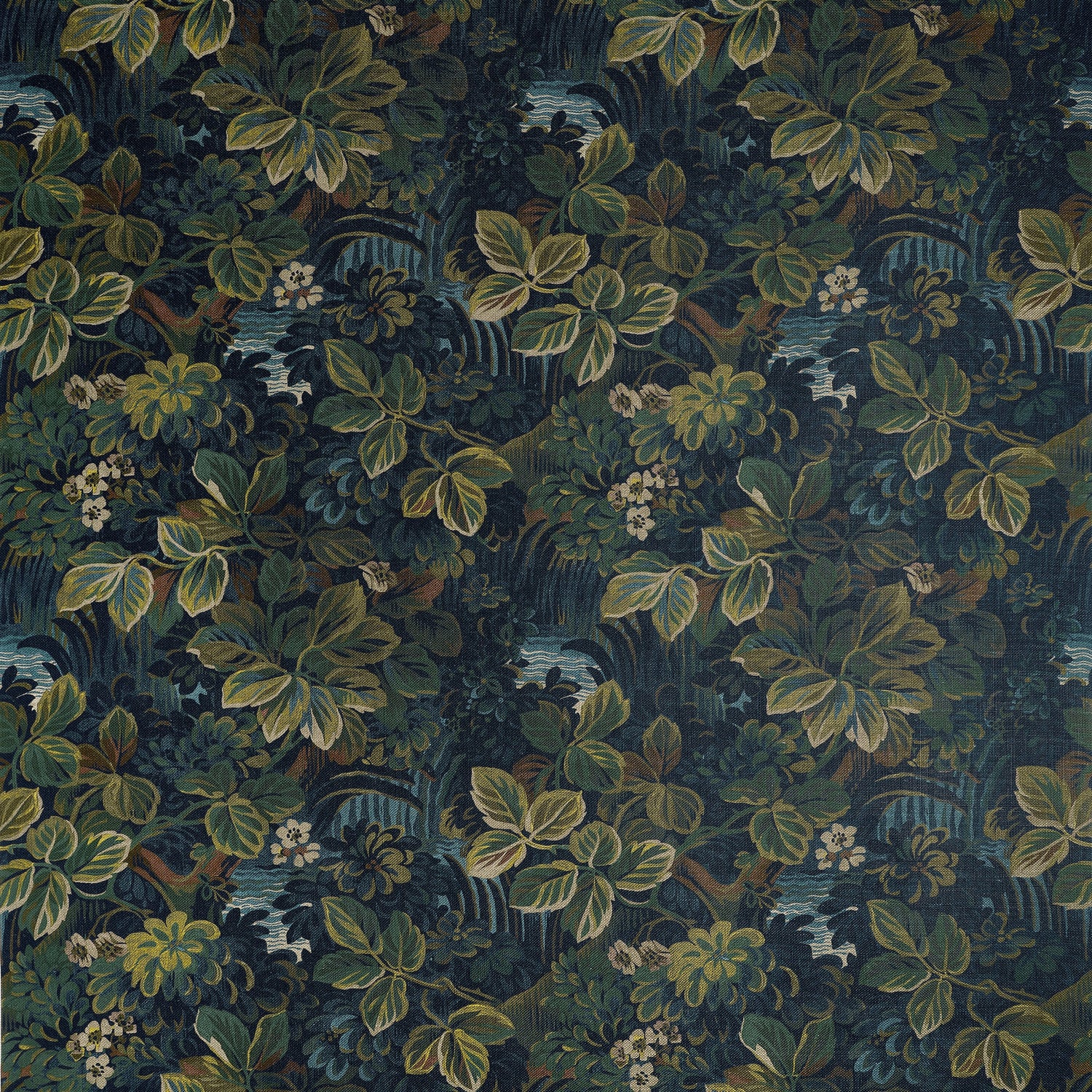 Night Garden fabric in midnight color - pattern number F910531 - by Thibaut in the Boxwood collection