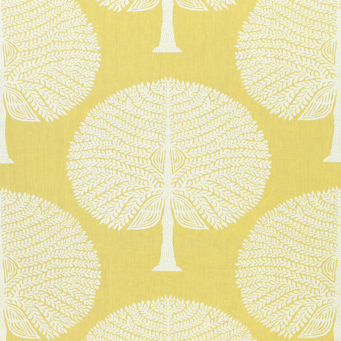 Mulberry Tree fabric in yellow color - pattern number F910605 - by Thibaut in the Ceylon collection