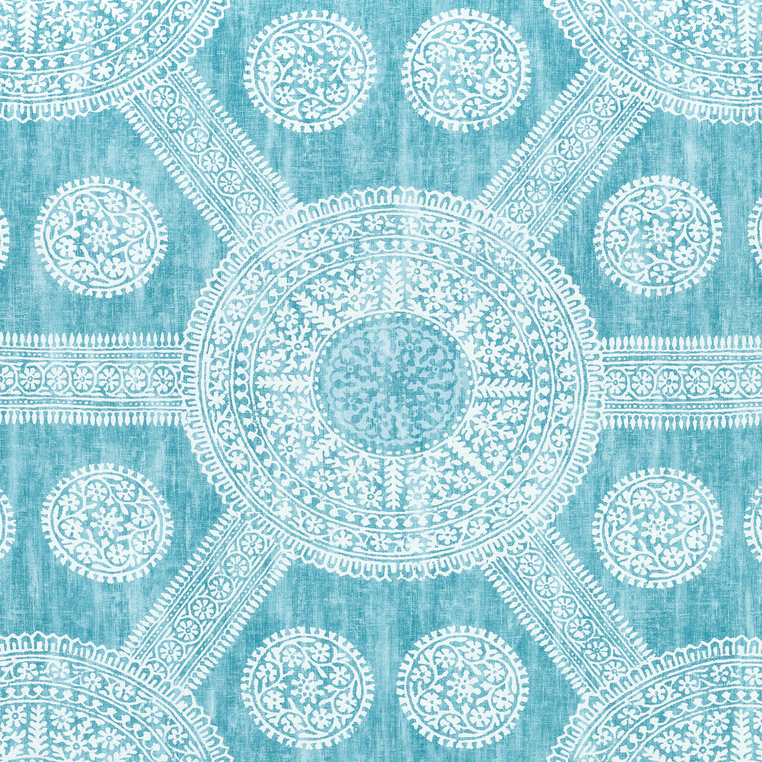 Stonington fabric in turquoise color - pattern number F910634 - by Thibaut in the Ceylon collection