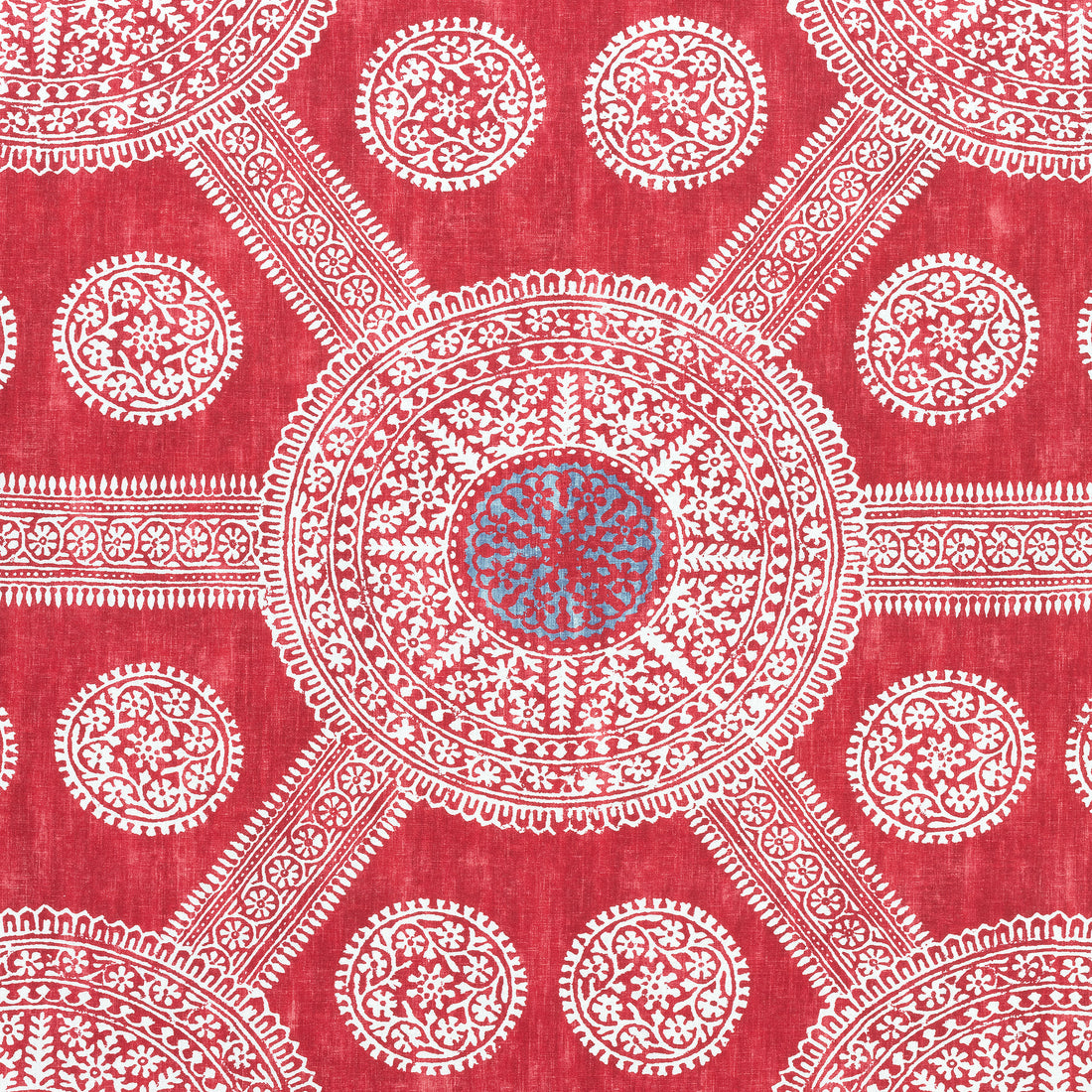 Stonington fabric in red color - pattern number F910637 - by Thibaut in the Ceylon collection