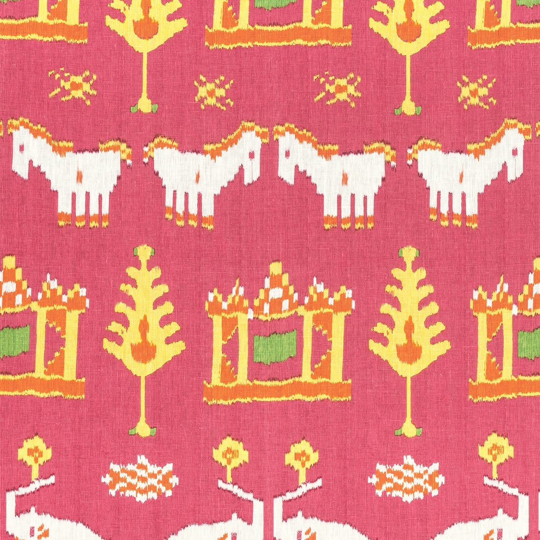 Kingdom Parade fabric in pink color - pattern number F910640 - by Thibaut in the Ceylon collection