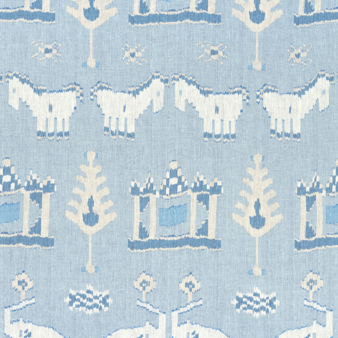 Kingdom Parade fabric in spa blue color - pattern number F910643 - by Thibaut in the Ceylon collection