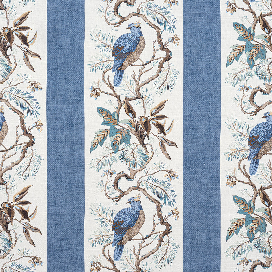 Williamson fabric in blue color - pattern number F910861 - by Thibaut in the Heritage collection