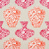 Imari Vase fabric in orange and pink color - pattern number F913123 - by Thibaut in the Summer House collection