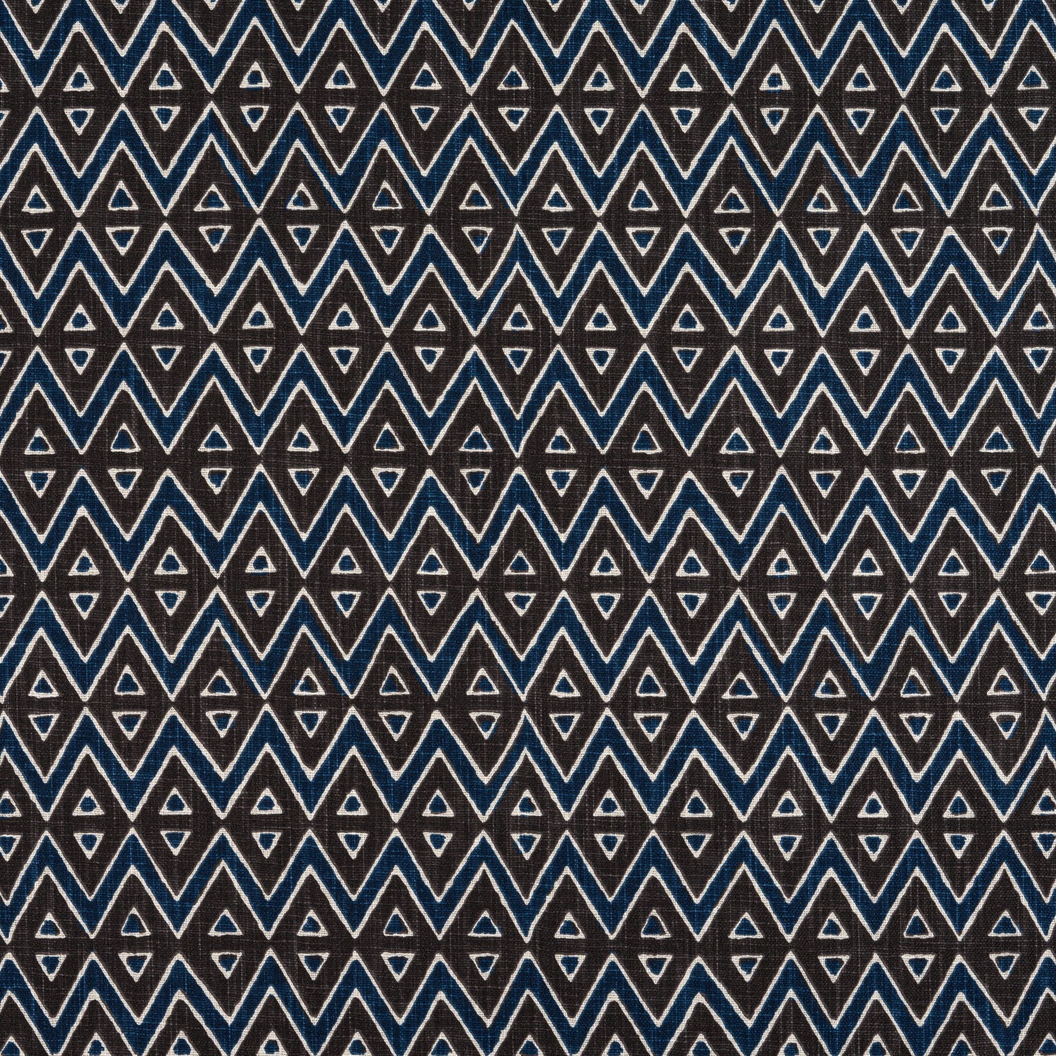 Tiburon fabric in brown and navy color - pattern number F913236 - by Thibaut in the Mesa collection