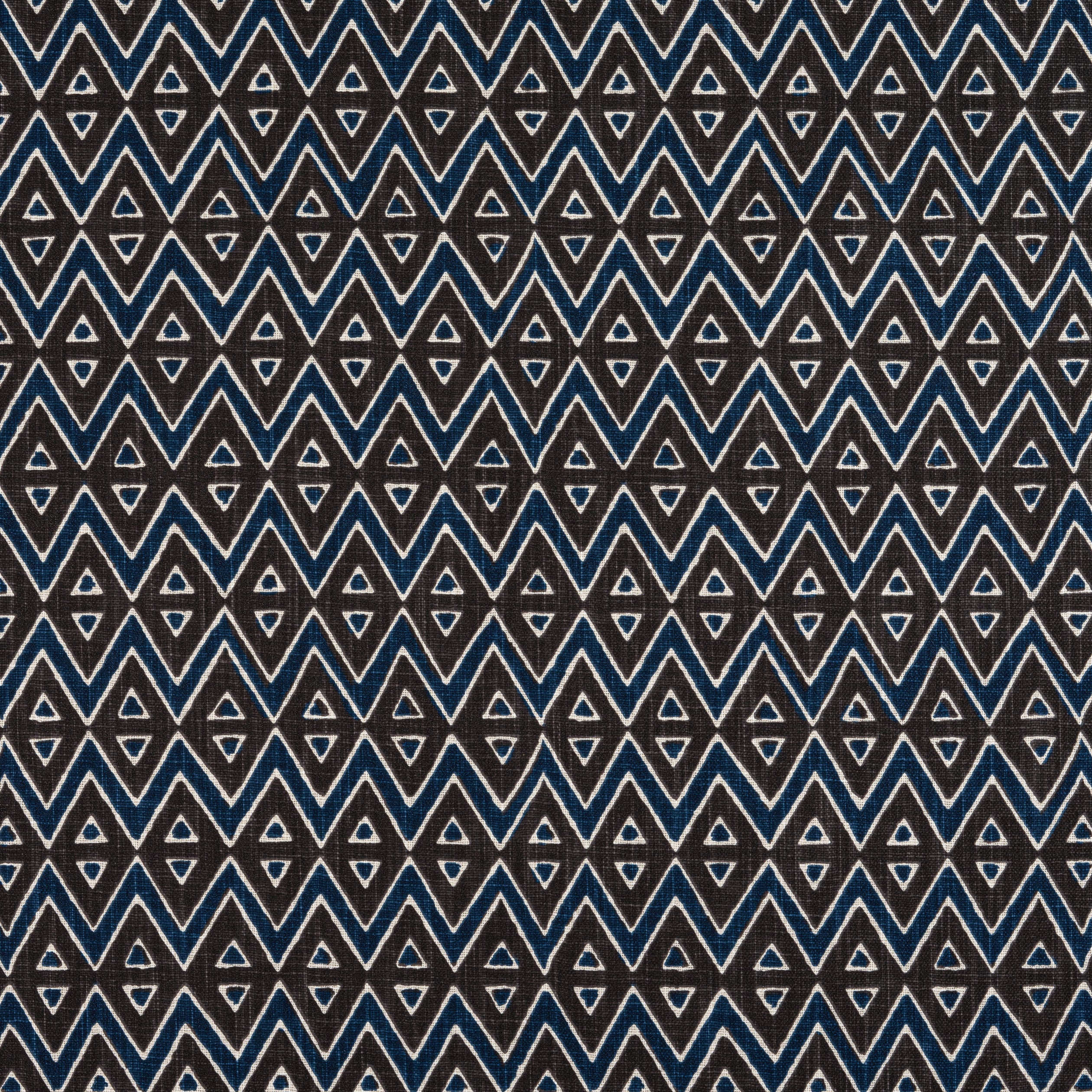 Tiburon fabric in brown and navy color - pattern number F913236 - by Thibaut in the Mesa collection