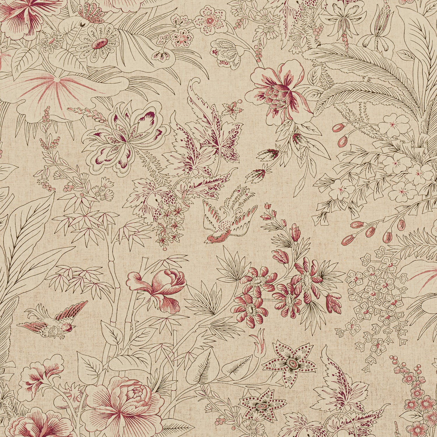 Rosalind fabric in beige - pattern number F913601 - by Thibaut in the Grand Palace collection