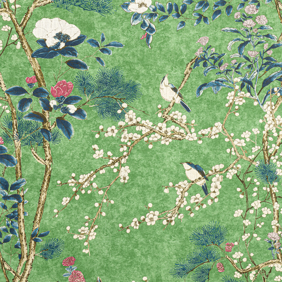 Katsura fabric in emerald - pattern number F913623 - by Thibaut in the Grand Palace collection