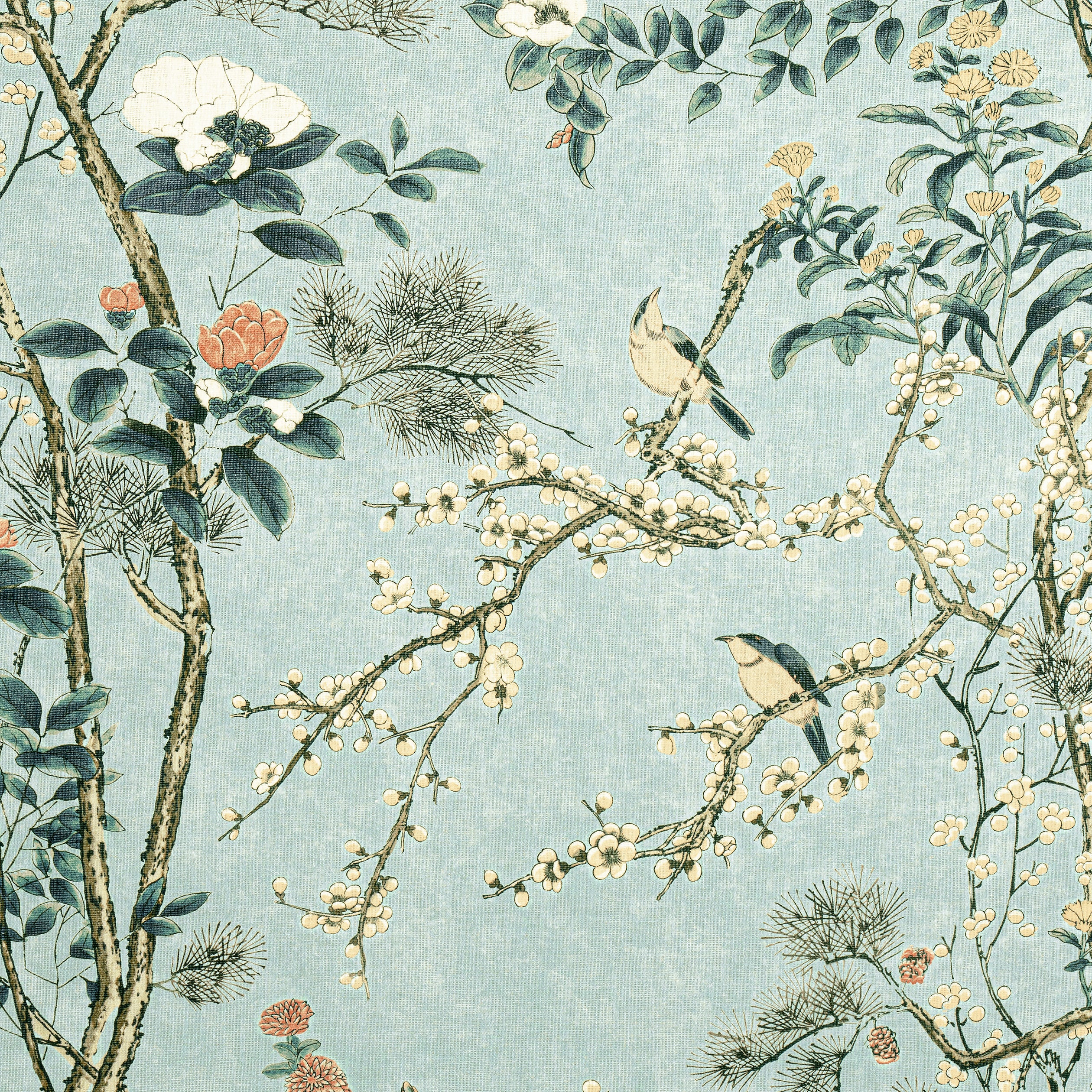 Katsura fabric in mist - pattern number F913625 - by Thibaut in the Grand Palace collection