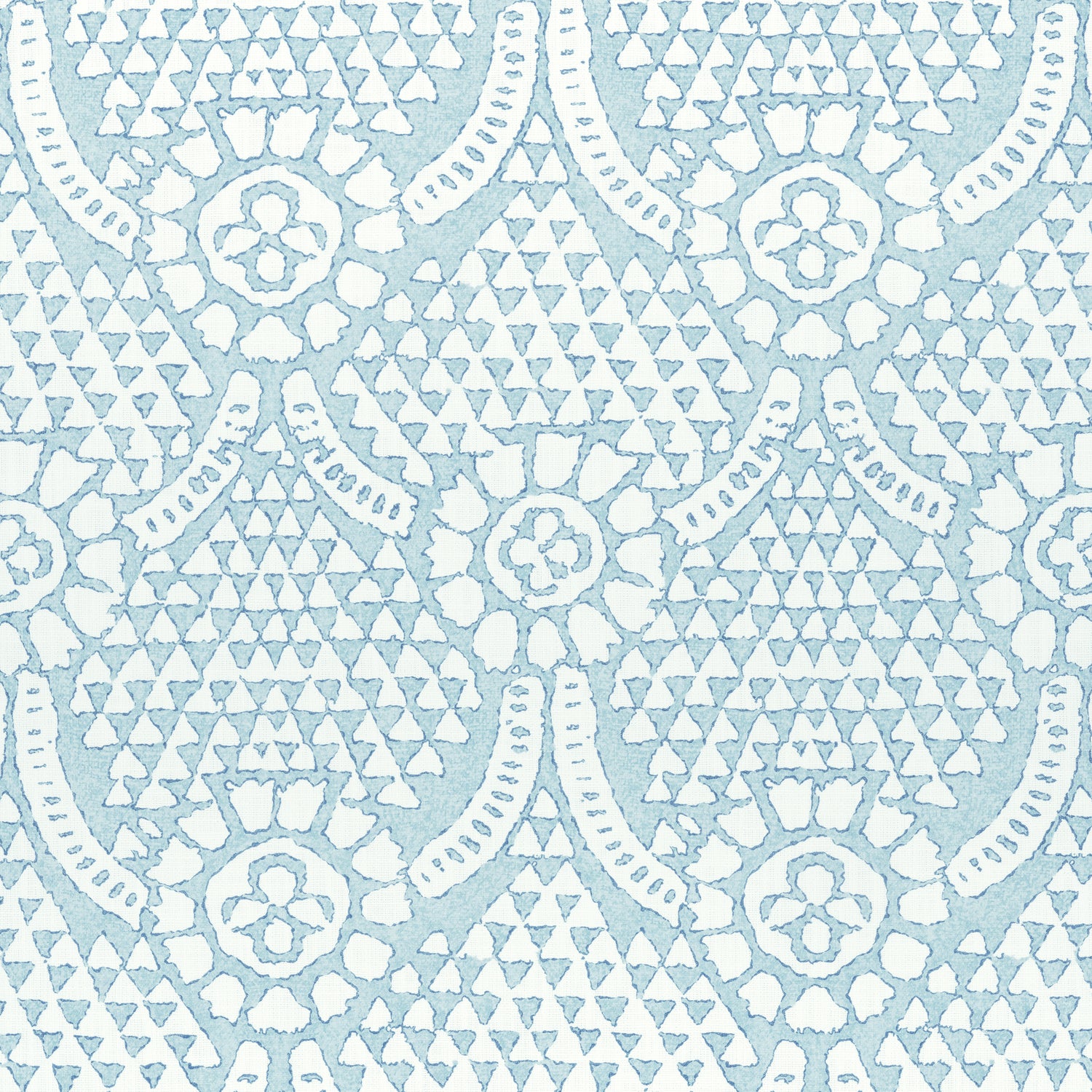 Chamomile fabric in spa blue color - pattern number F914320 - by Thibaut in the Canopy collection