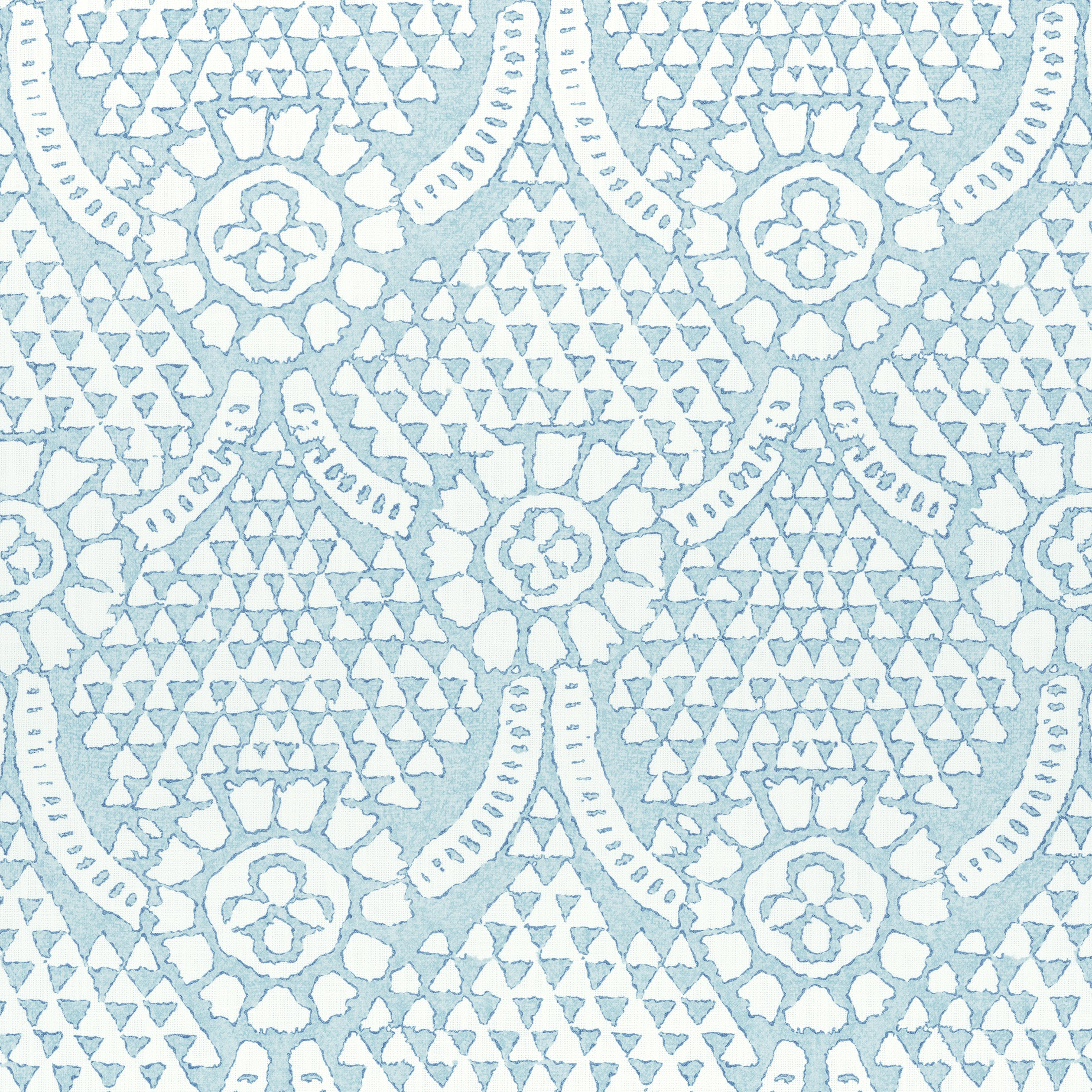 Chamomile fabric in spa blue color - pattern number F914320 - by Thibaut in the Canopy collection