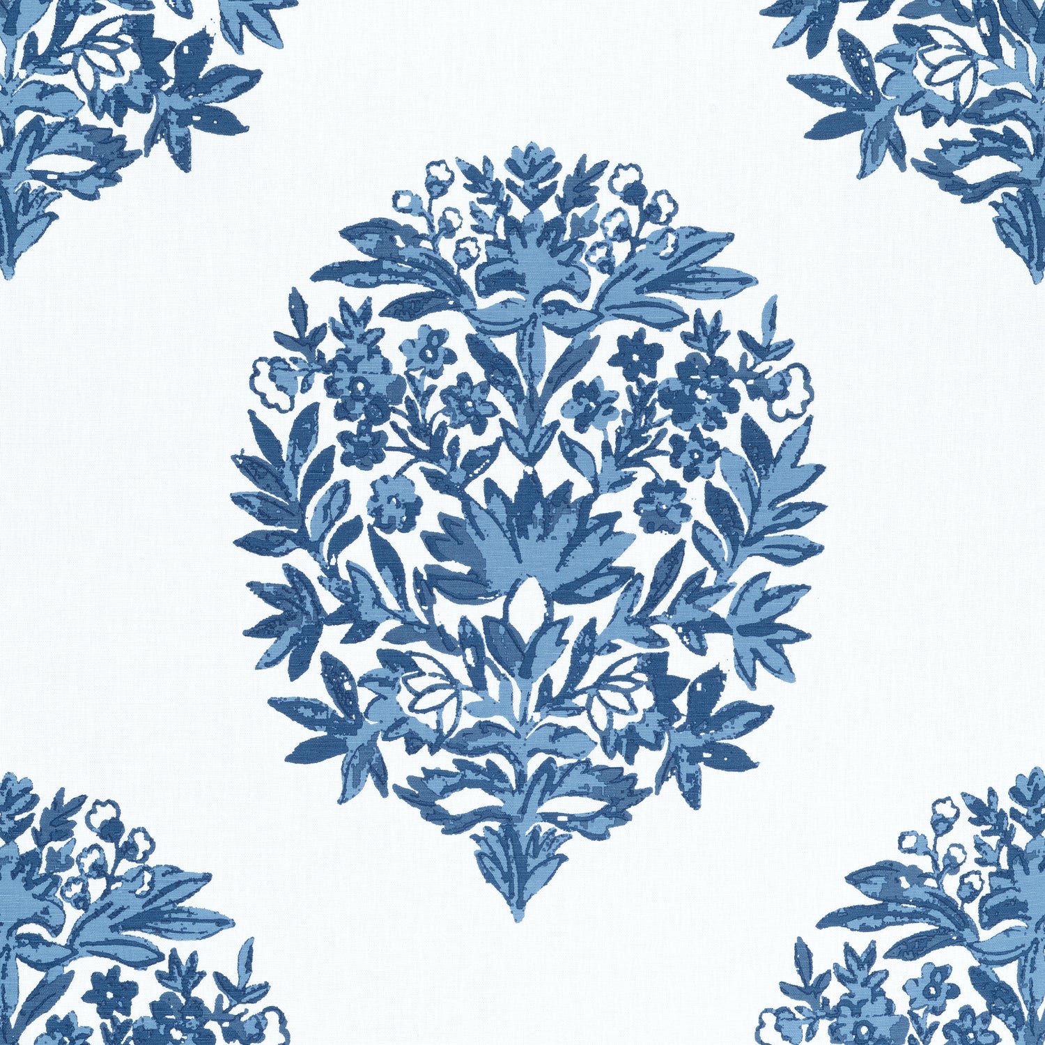 Ridgefield fabric in blue color - pattern number F914322 - by Thibaut in the Canopy collection