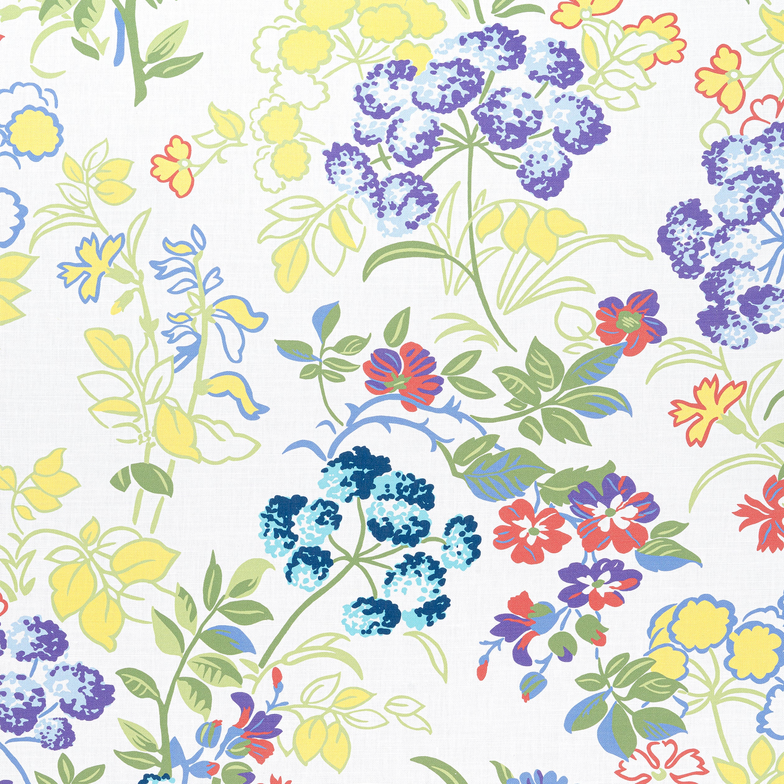 Spring Garden fabric in brights color - pattern number F914341 - by Thibaut in the Canopy collection