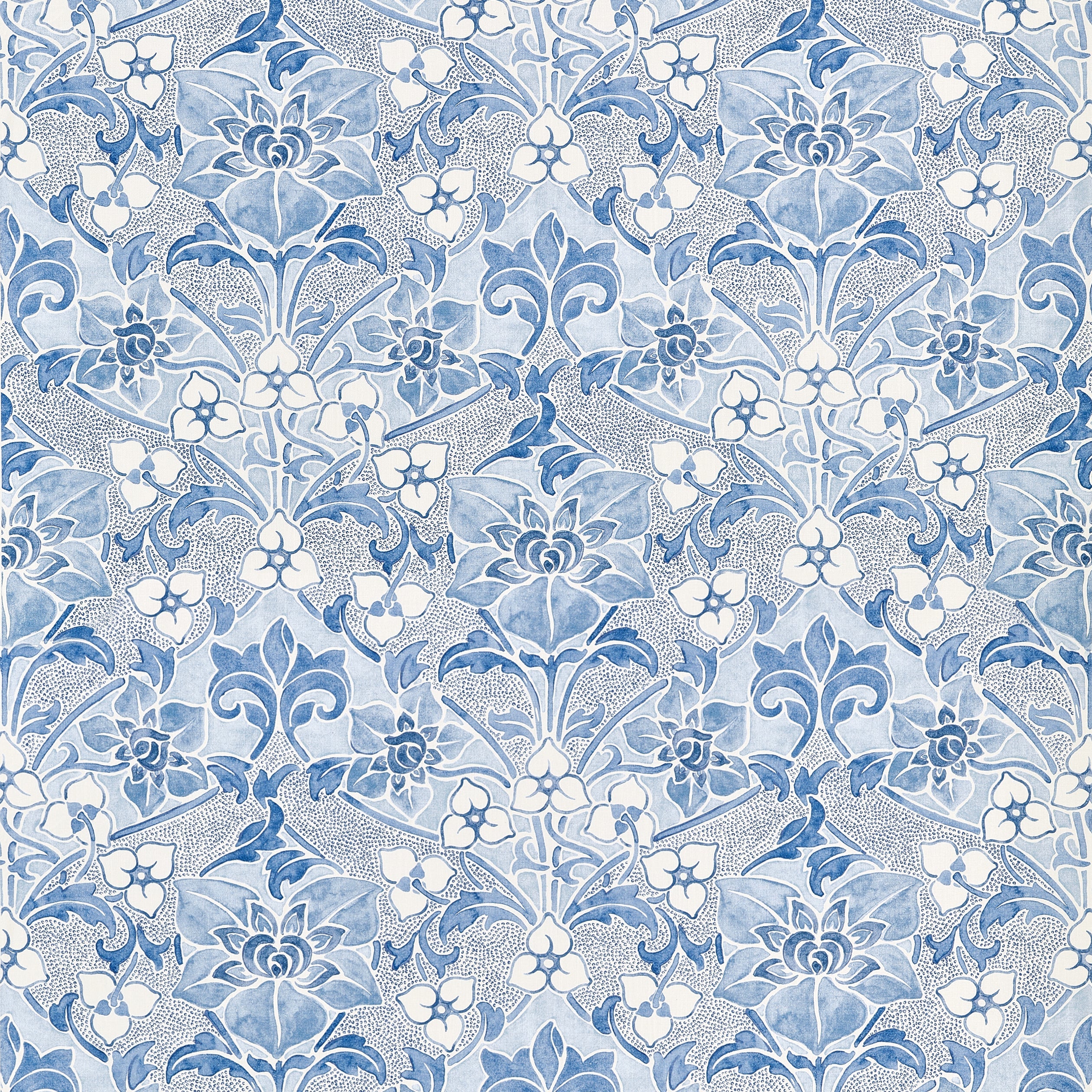 Woodford fabric in Blue color - pattern number F914602 - by Thibaut in the Fairhaven collection