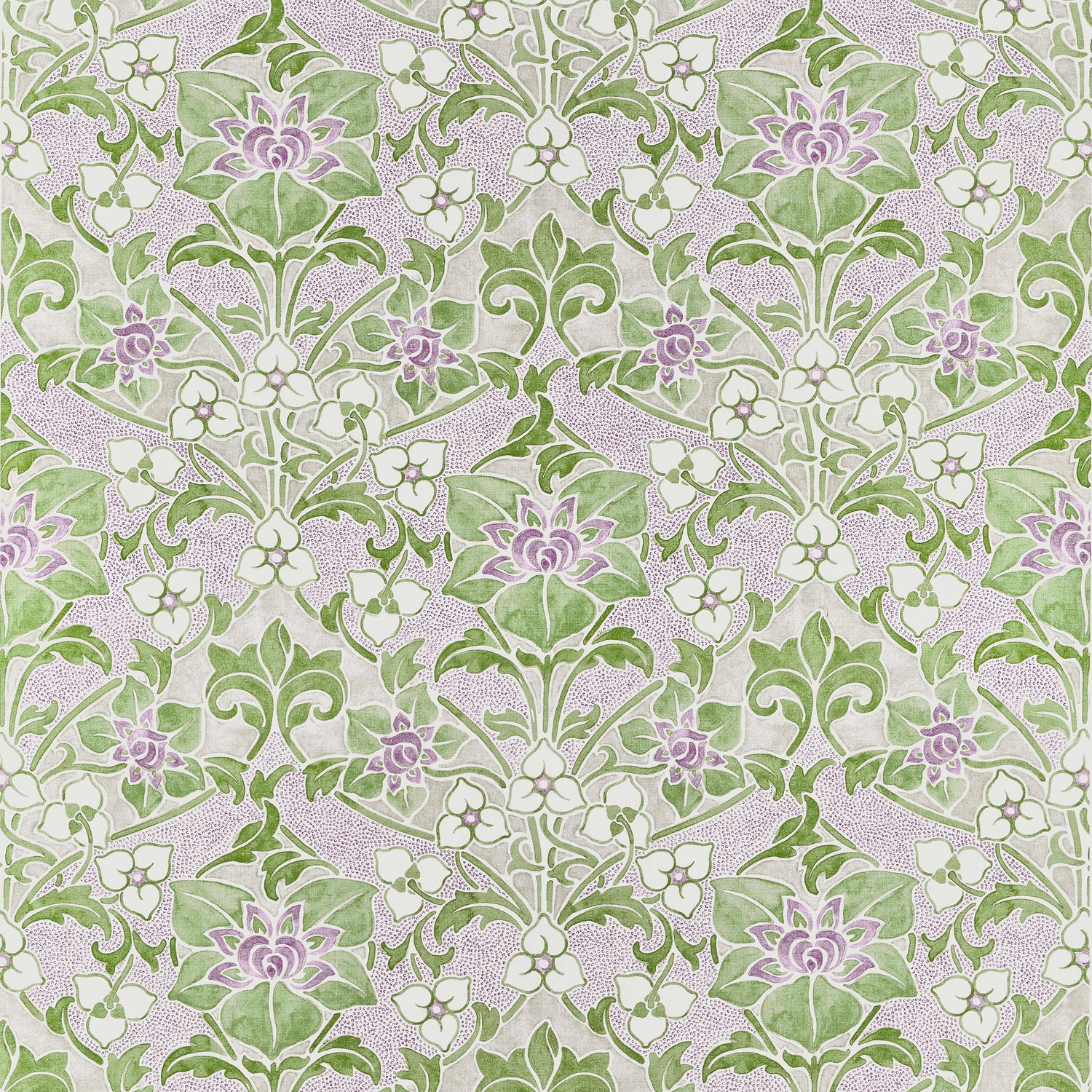 Woodford fabric in Lilac and Green color - pattern number F914603 - by Thibaut in the Fairhaven collection