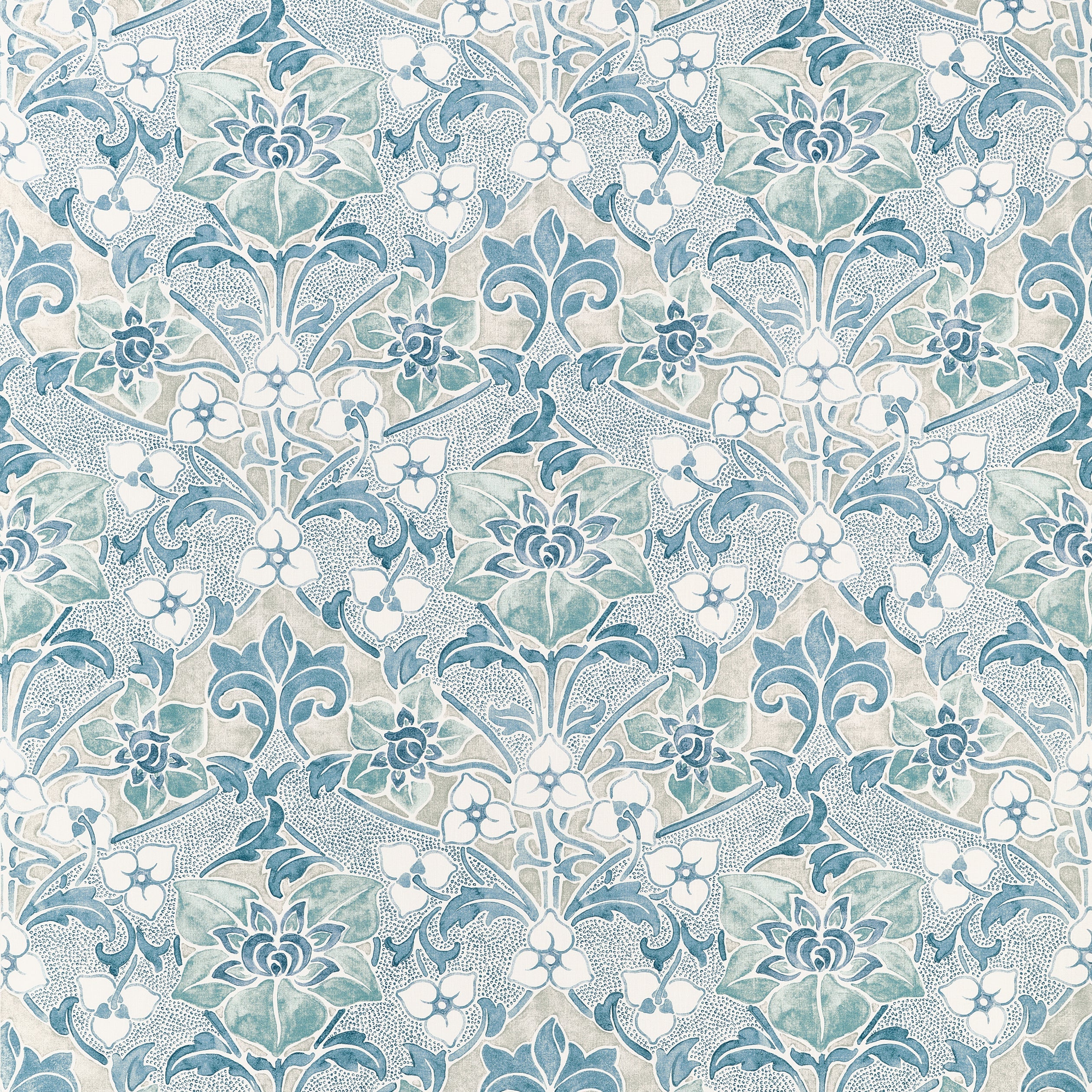 Woodford fabric in Spa Blue color - pattern number F914604 - by Thibaut in the Fairhaven collection