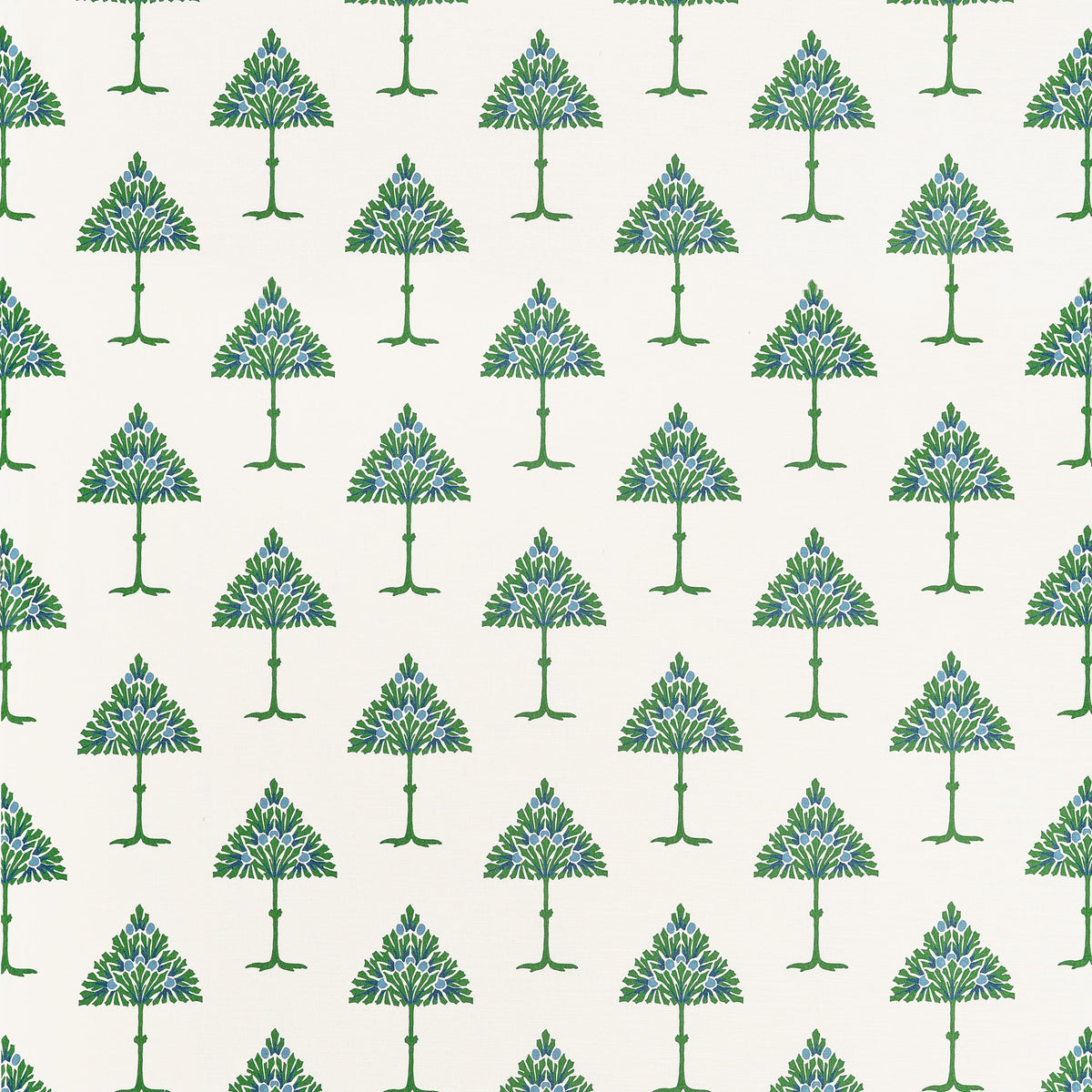 May Tree fabric in Blue and Green color - pattern number F914615 - by Thibaut in the Fairhaven collection