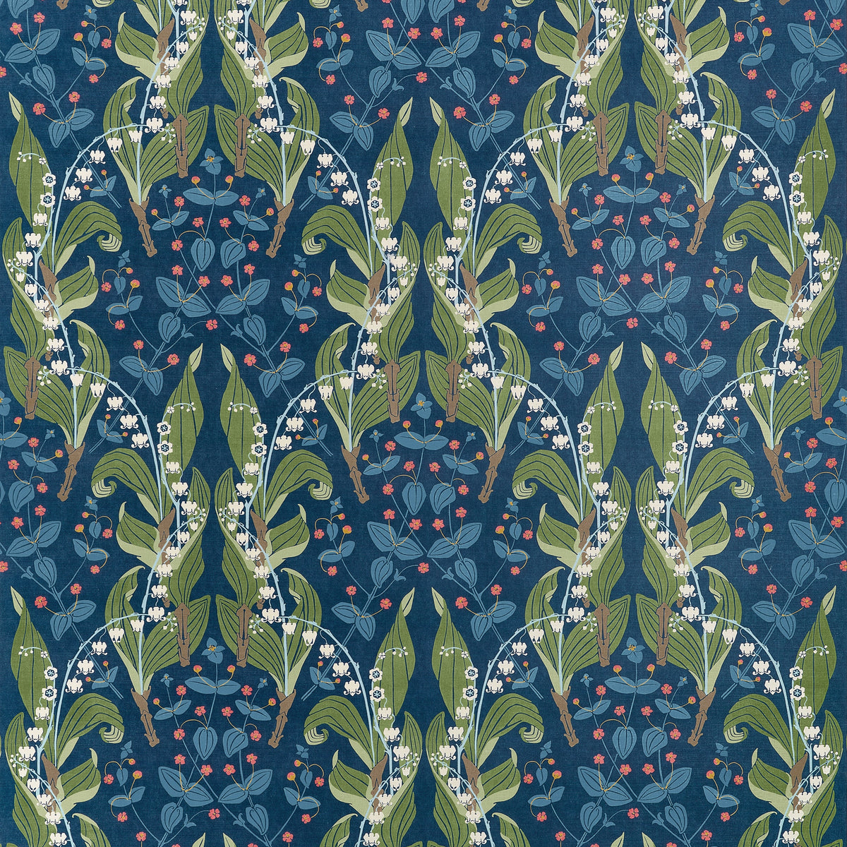 Harbor Springs fabric in Navy color - pattern number F914621 - by Thibaut in the Fairhaven collection