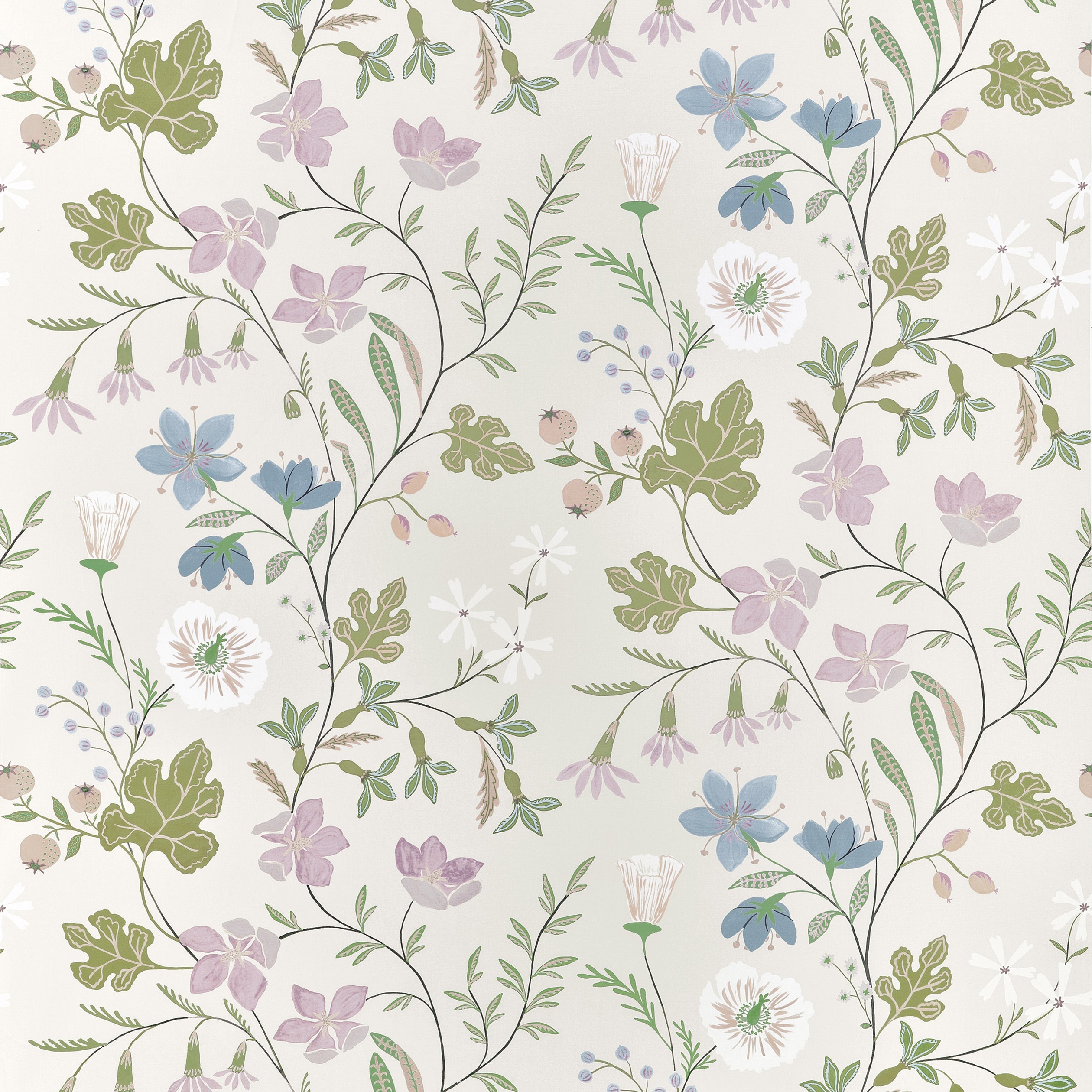 Bloom fabric in Lilac color - pattern number F914623 - by Thibaut in the Fairhaven collection
