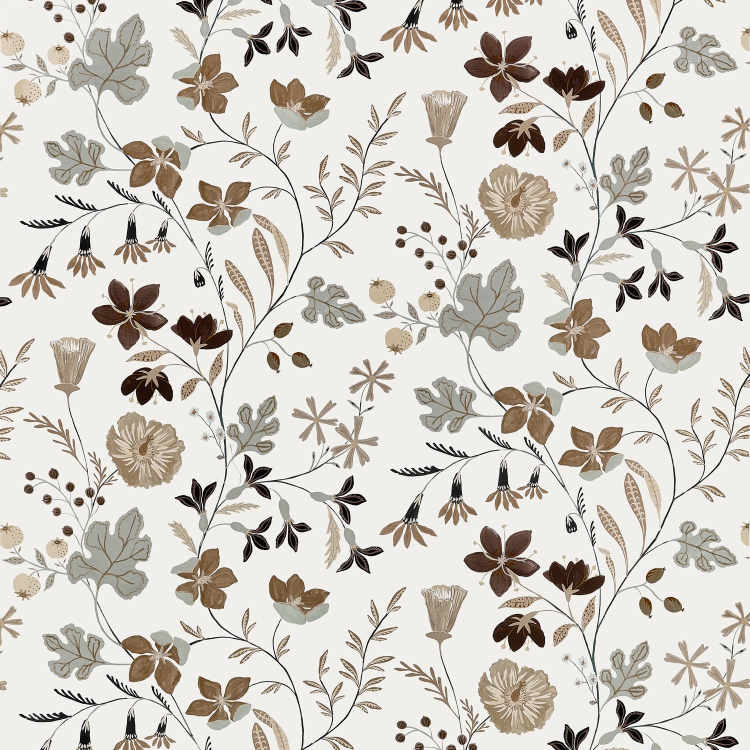 Bloom fabric in Natural color - pattern number F914624 - by Thibaut in the Fairhaven collection