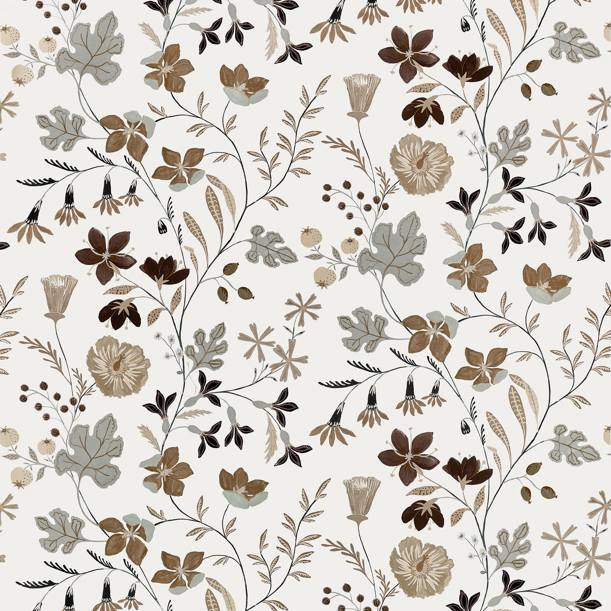 Bloom fabric in Natural color - pattern number F914624 - by Thibaut in the Fairhaven collection