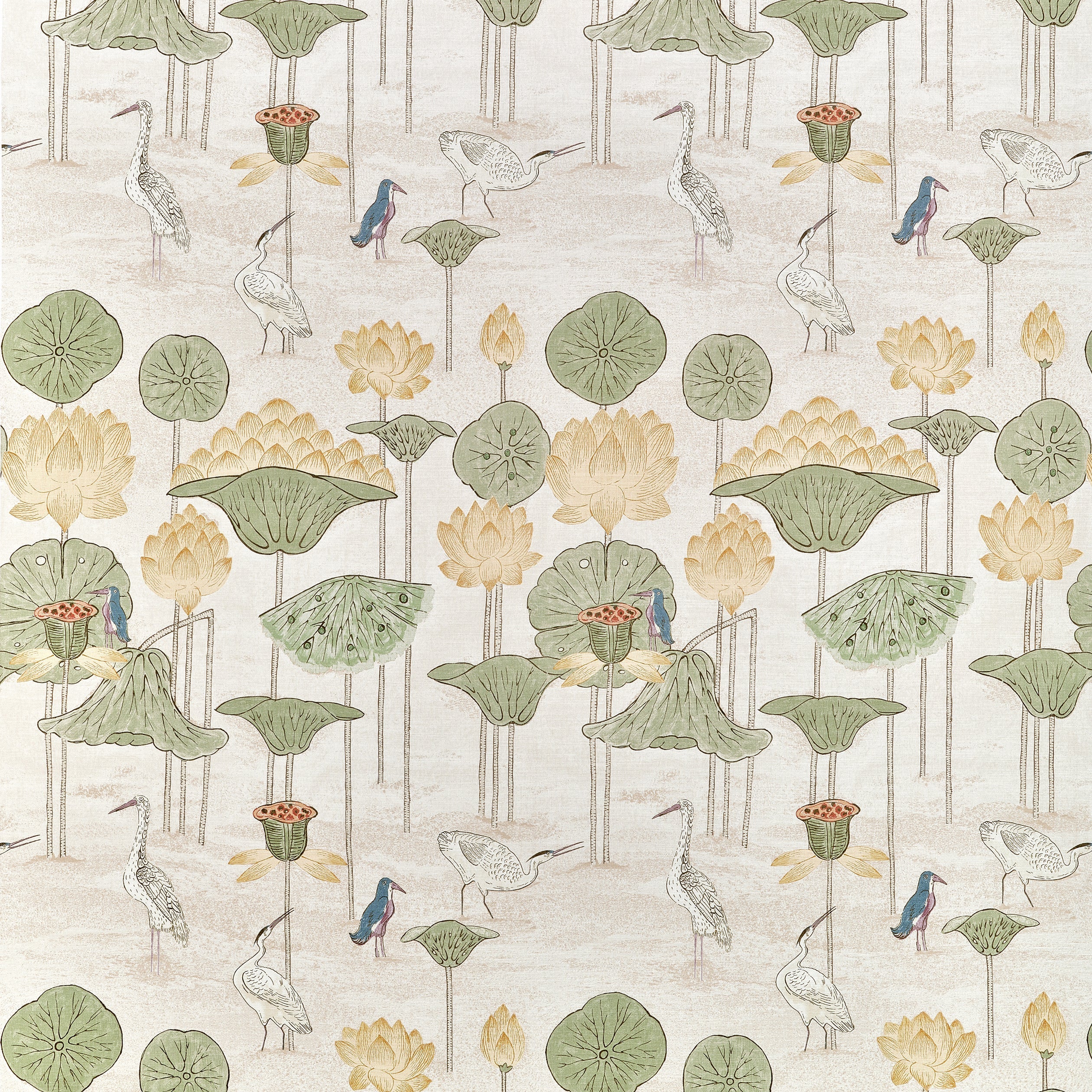 Malea fabric in Gold color - pattern number F914634 - by Thibaut in the Fairhaven collection
