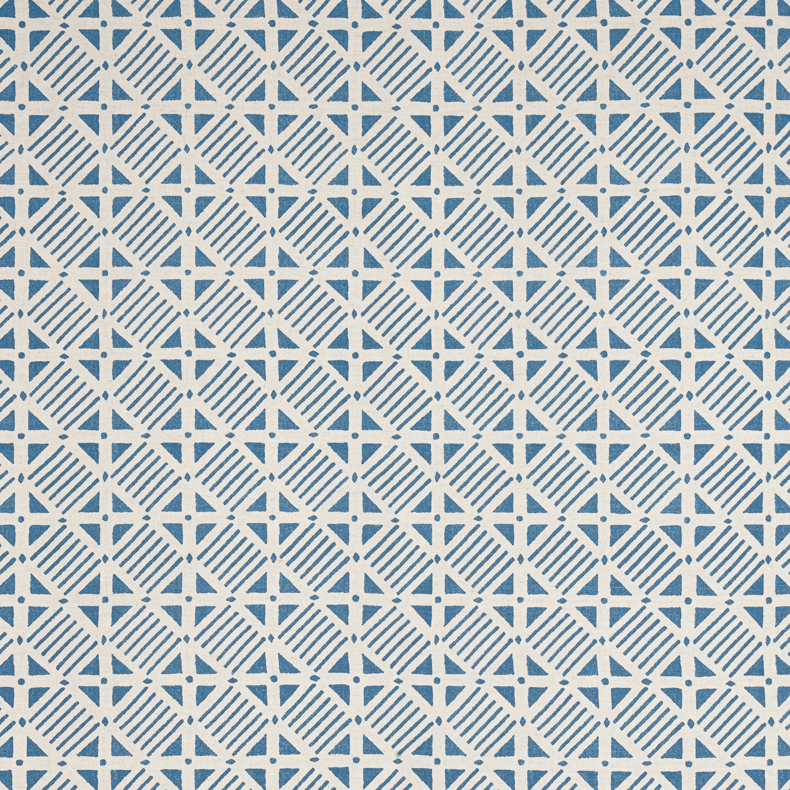 Plaza fabric in blue on natural color - pattern number F916224 - by Thibaut in the Kismet collection