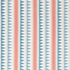 Lomita Stripe fabric in french blue and coral color - pattern number F916237 - by Thibaut in the Kismet collection