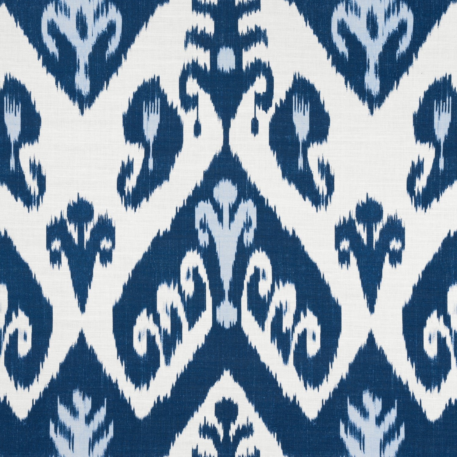 Indies Ikat fabric in navy color - pattern number F916245 - by Thibaut in the Kismet collection