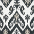 Indies Ikat fabric in black color - pattern number F916250 - by Thibaut in the Kismet collection