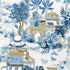 Mystic Garden fabric in blue and white color - pattern number F920821 - by Thibaut in the Eden collection
