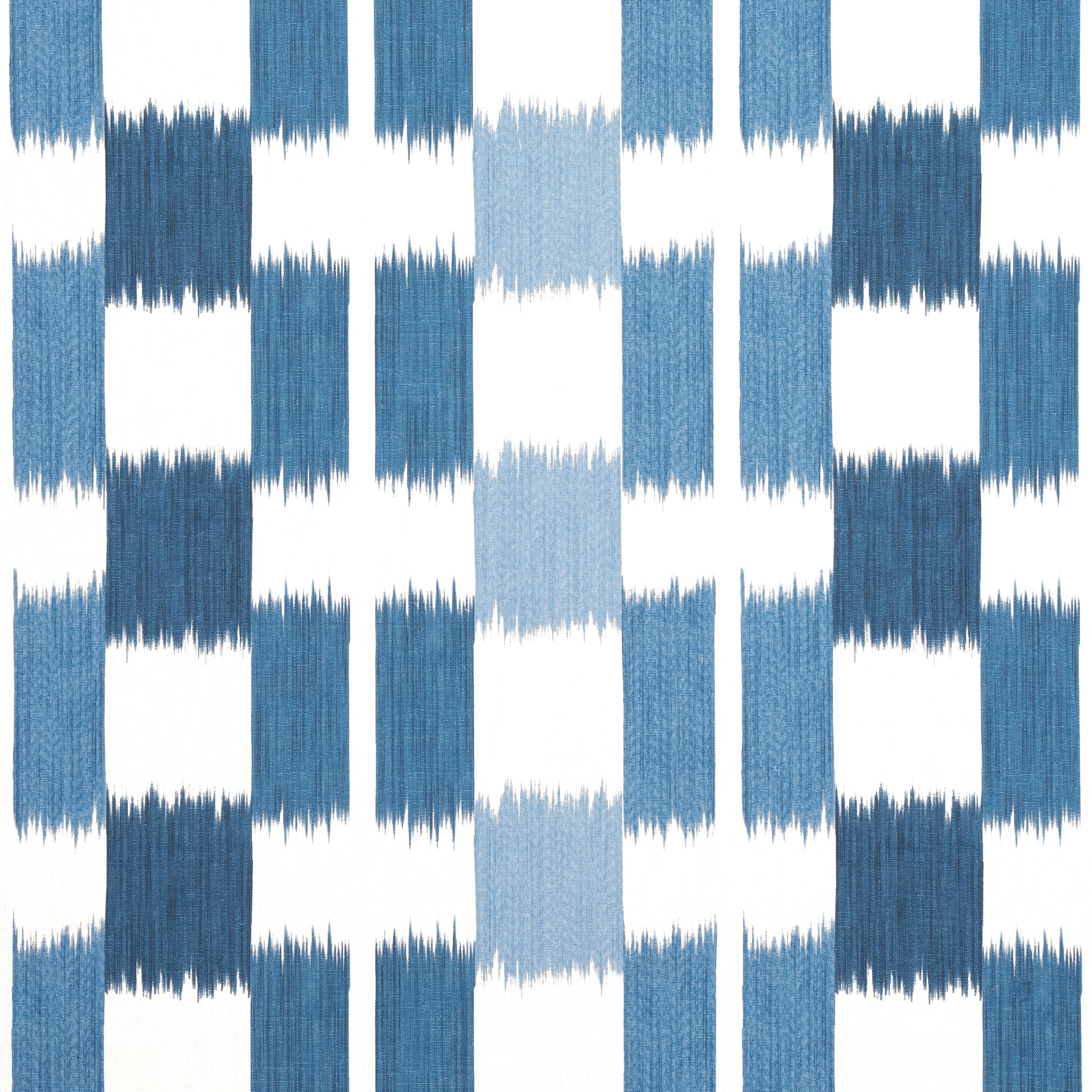 Kasuri fabric in blue and white color - pattern number F920835 - by Thibaut in the Eden collection