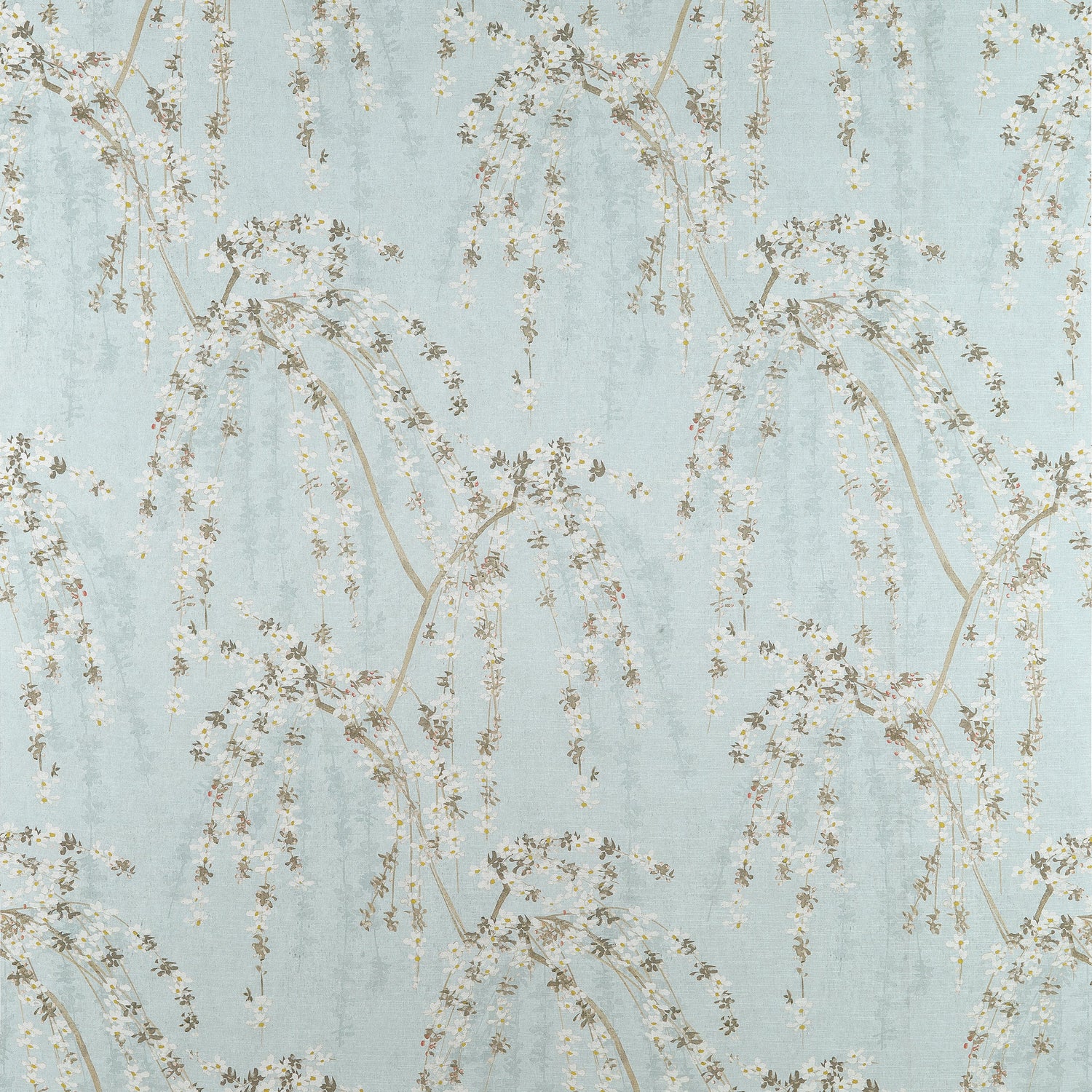 Weeping Blossom fabric in blue color - pattern number F924456 - by Thibaut in the Yutori collection