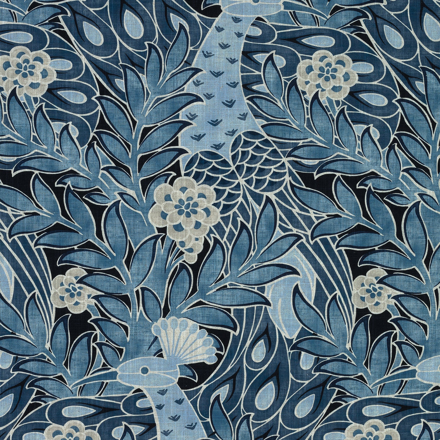 Desmond fabric in navy color - pattern number F92918 - by Thibaut in the Paramount collection