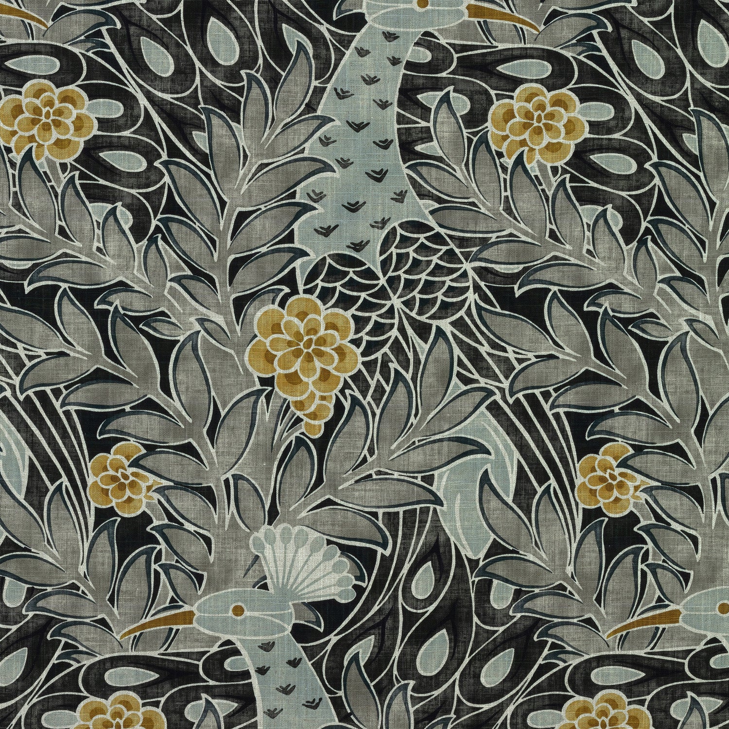 Desmond fabric in black and charcoal color - pattern number F92919 - by Thibaut in the Paramount collection