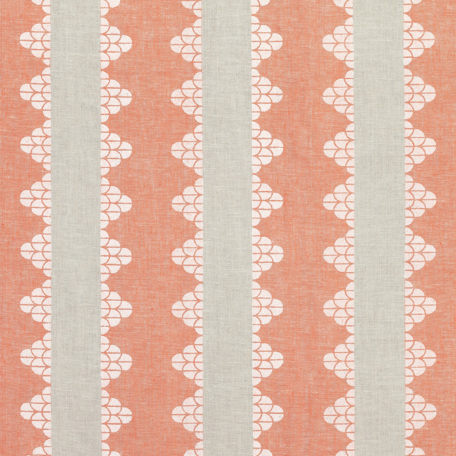 Dhara Stripe fabric in orange color - pattern number F92936 - by Thibaut in the Paramount collection